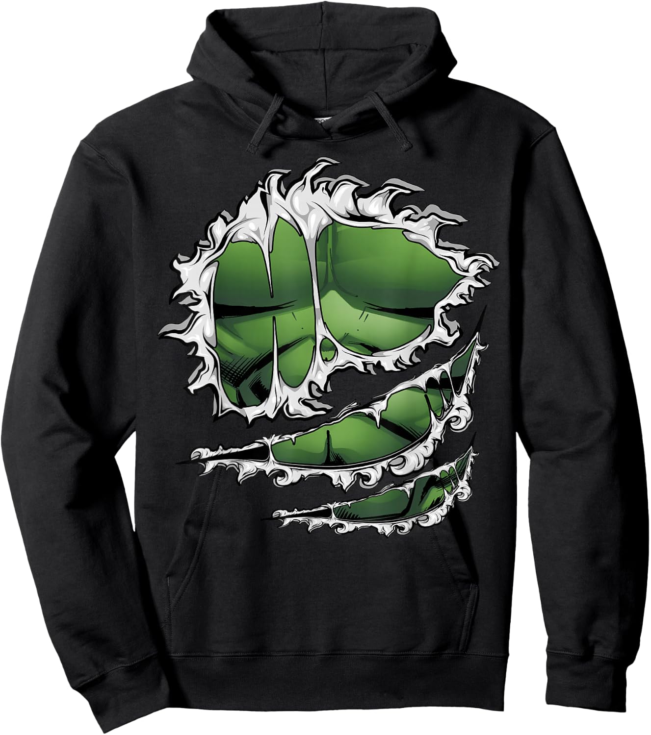 Marvel Avengers Hulk Ripped Costume Small Hoodie - Hoodie | Black