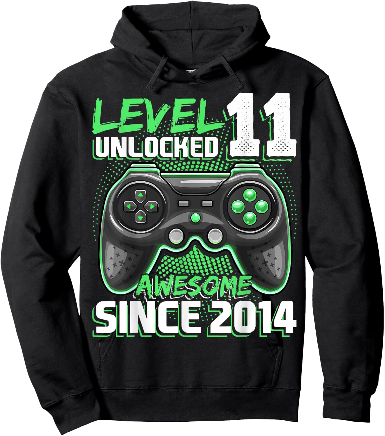 11th Birthday Boy Level 11 Gamer 11 Year Video Game Party Hoodie - Hoodie | Black