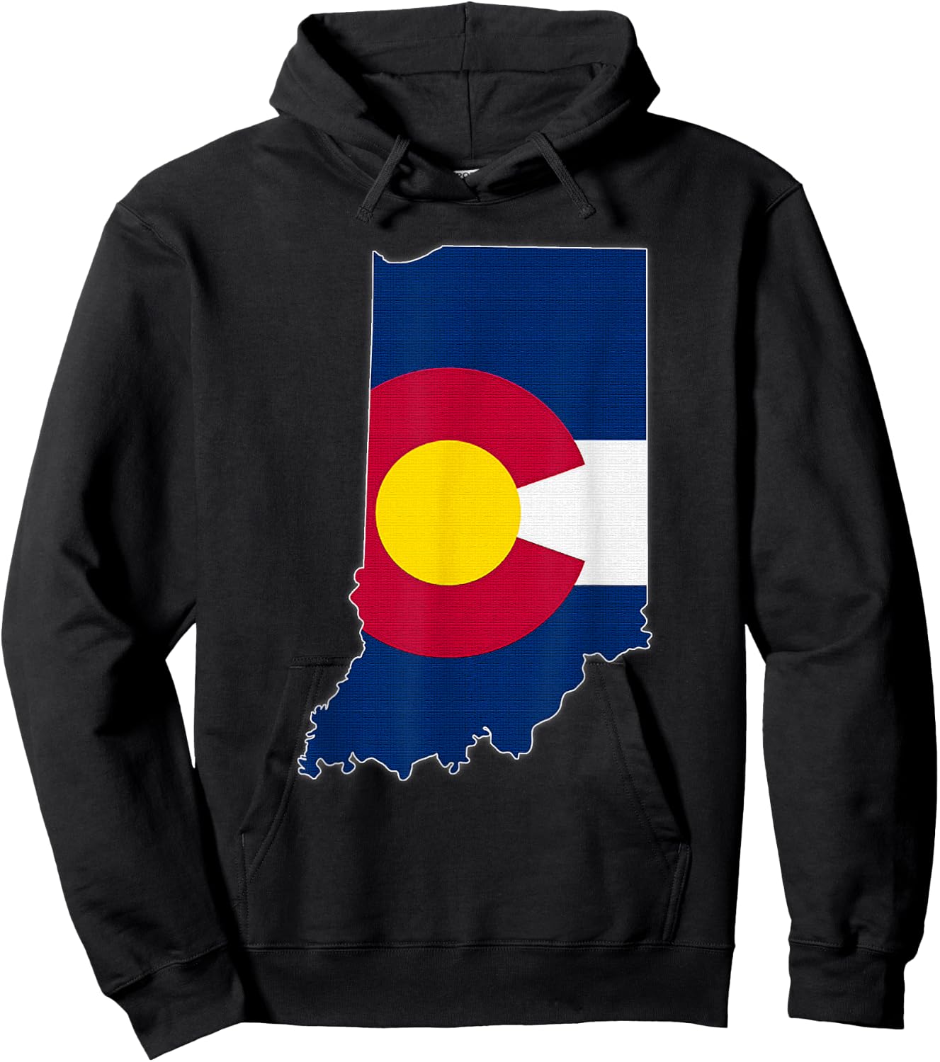 INDIANA STATE MAP COLORADO CO Flag Roots Men Women Gift Hoodie - Hoodie | Black