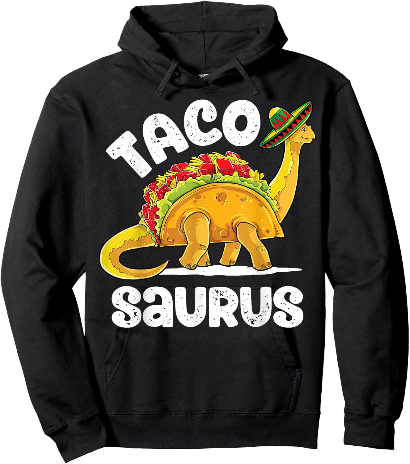 Tacosaurus Taco Dinosaur T rex Funny Cinco de Mayo Men Women Hoodie - Hoodie | Black