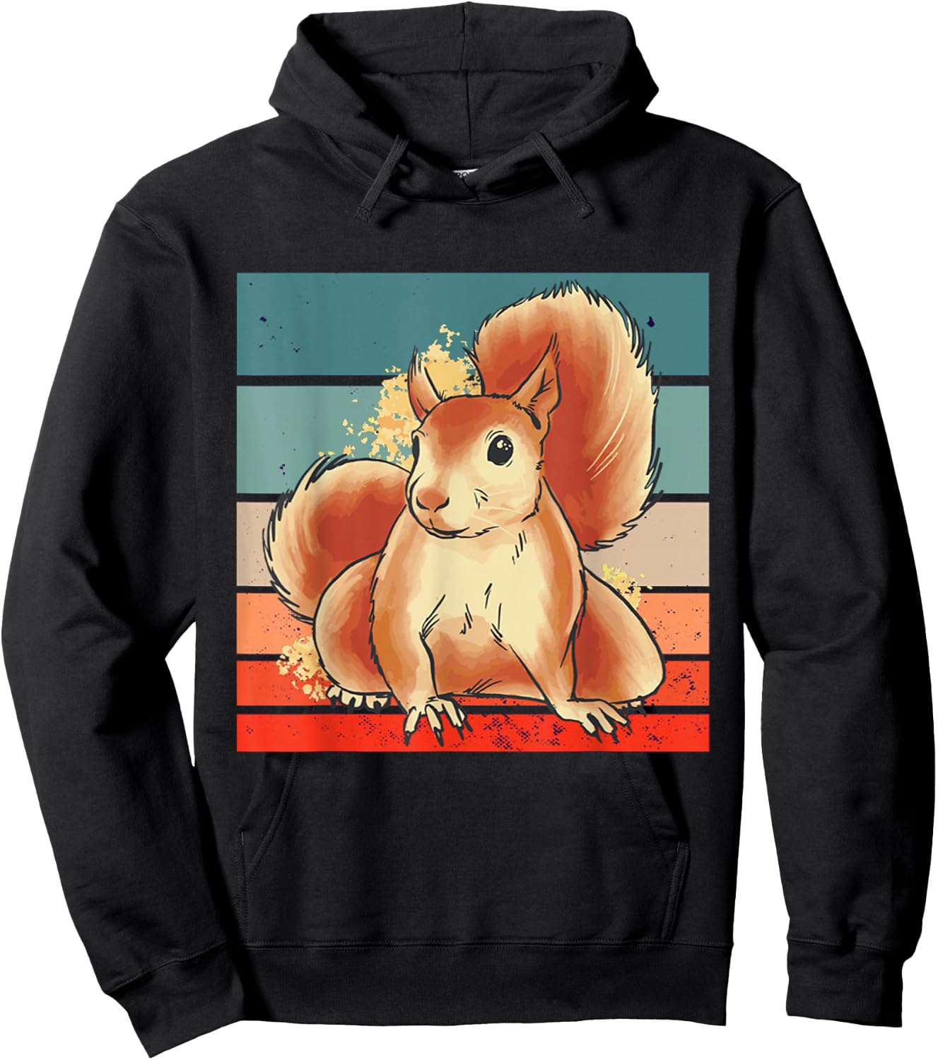 Cute watercolor Squirrel nature art animal lovers Art Hoodie - Hoodie | Black