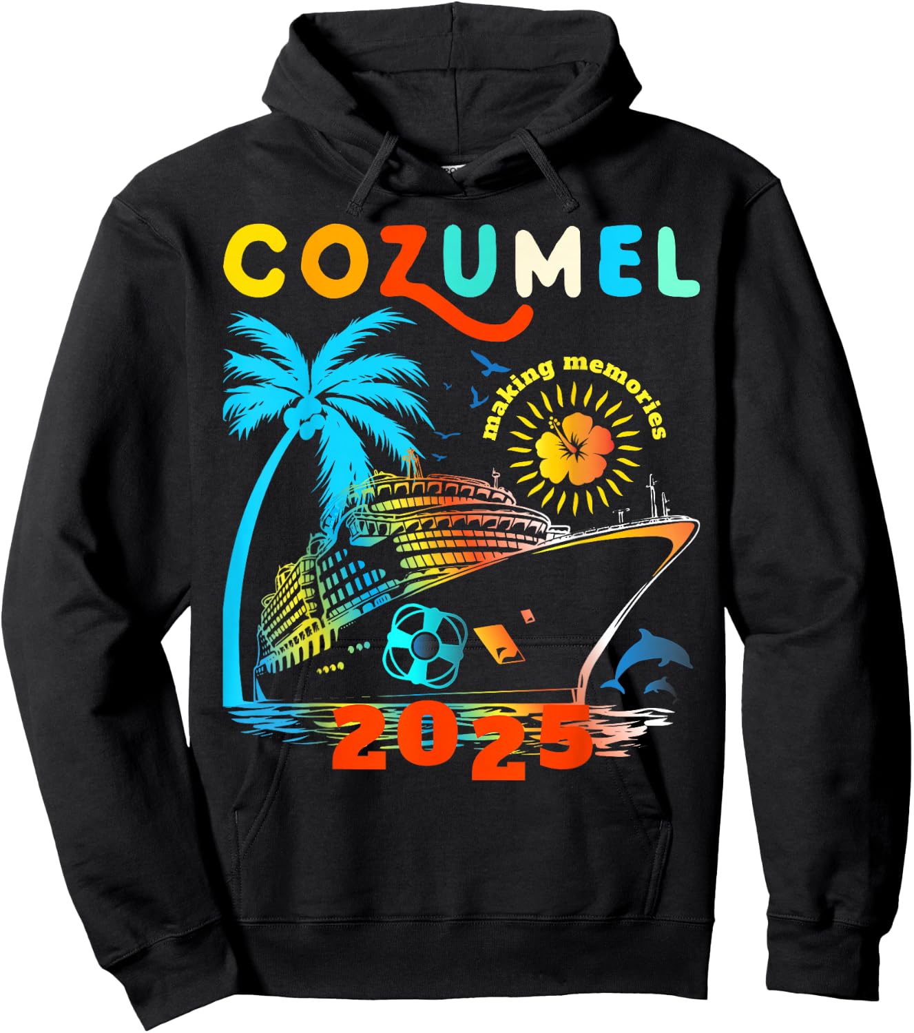 Cozumel Cruise 2025 Cruising Mexico Cozumel Family Matching Hoodie - Hoodie | Black