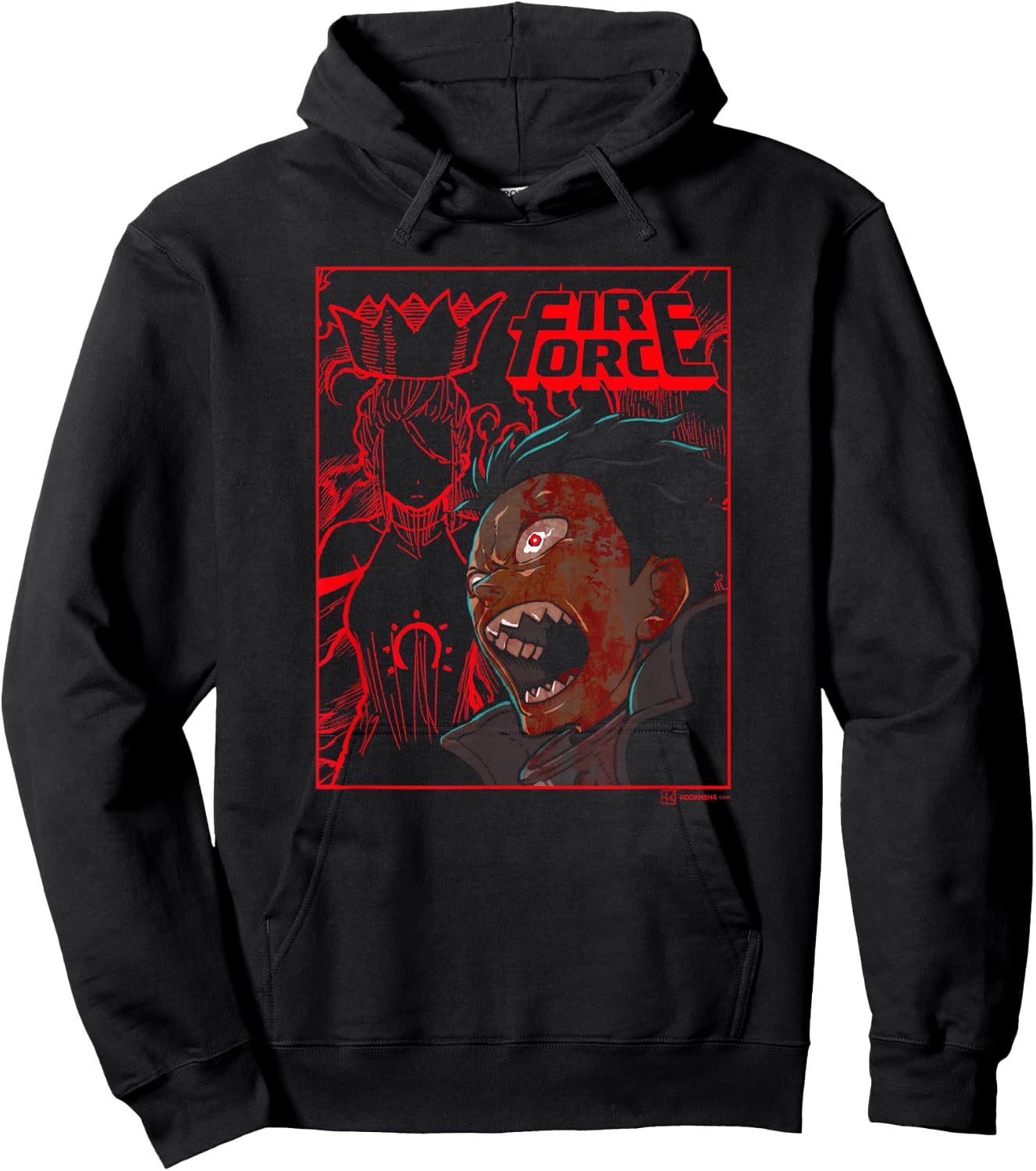 Fire Force Shock Shinra Haumea Silhouette Hoodie - Hoodie | Black