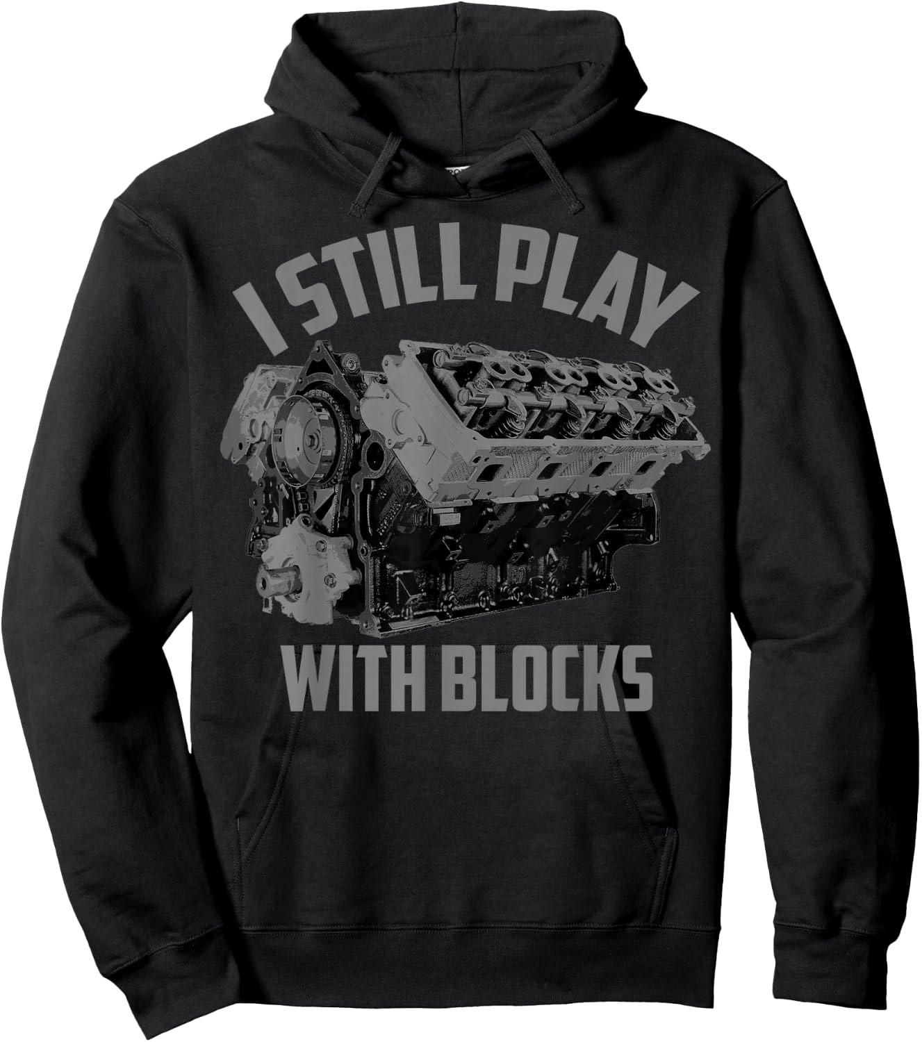 I Still Play with Blocks Racing Shirt | Maintenance Man Gift Hoodie - Hoodie | Black
