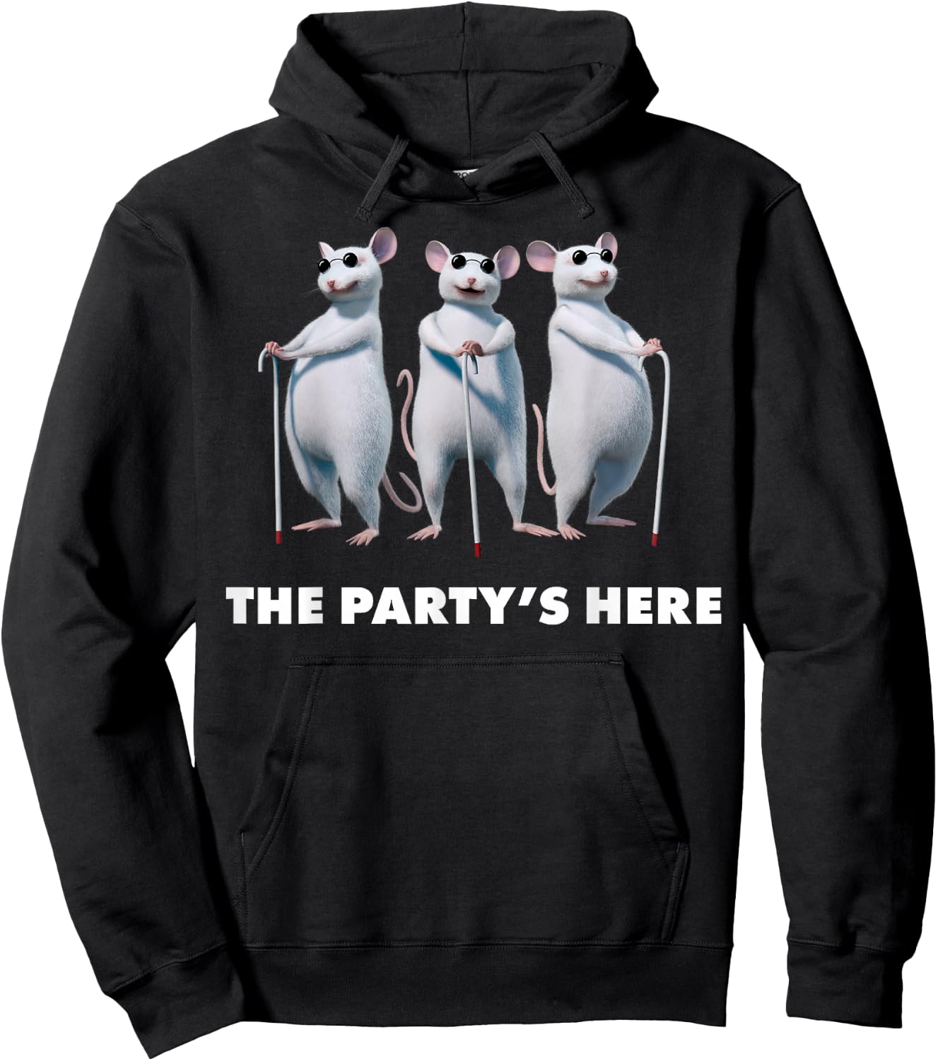 Shrek Blind Mice The Party's Here Text Poster Hoodie - Hoodie | Black