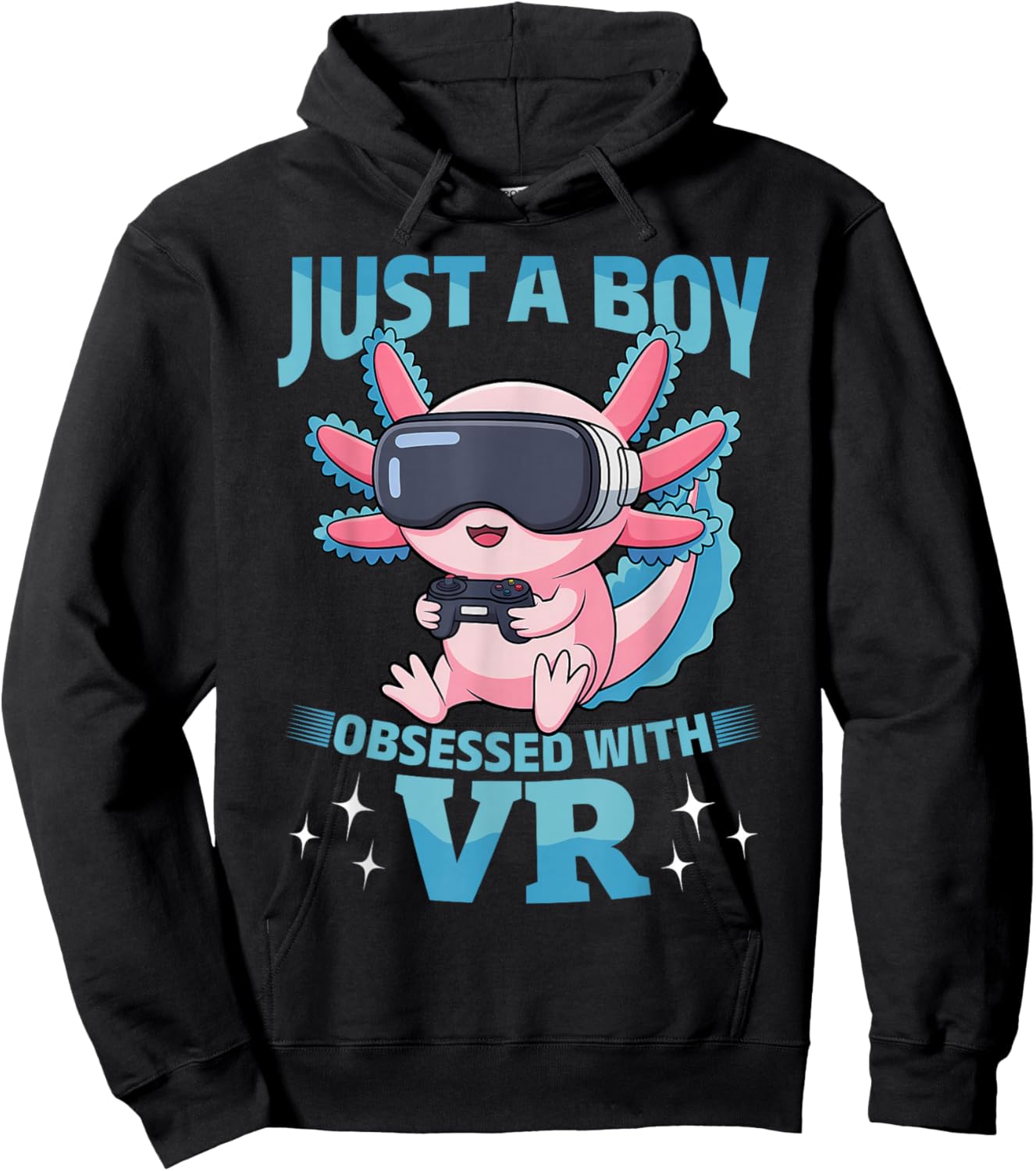 Gaming Axolotl VR Gamer Hoodie - Hoodie | Black