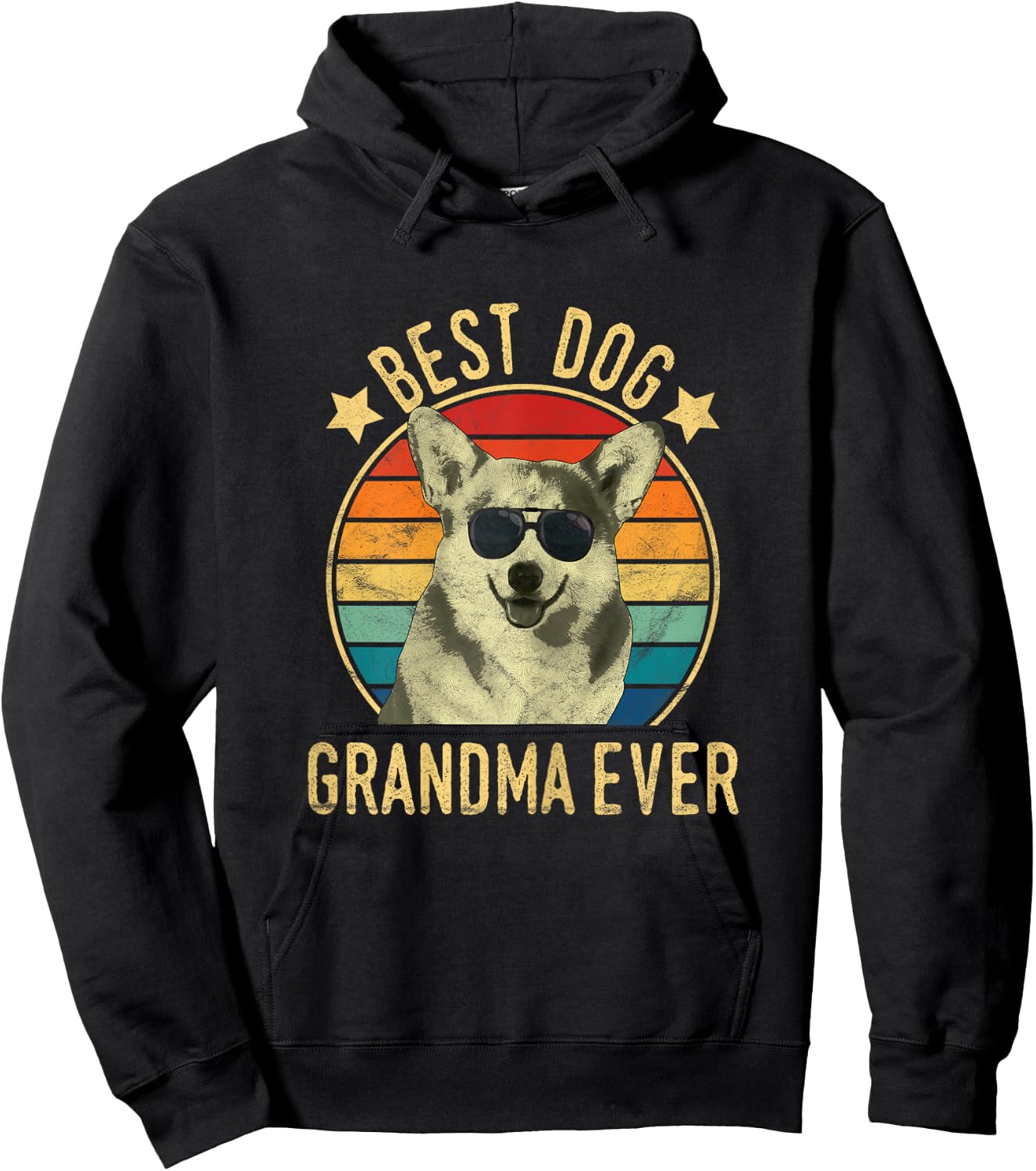 Best Dog Grandma Ever Cardigan Welsh Corgi Mother's Day Women Hoodie - Hoodie | Black