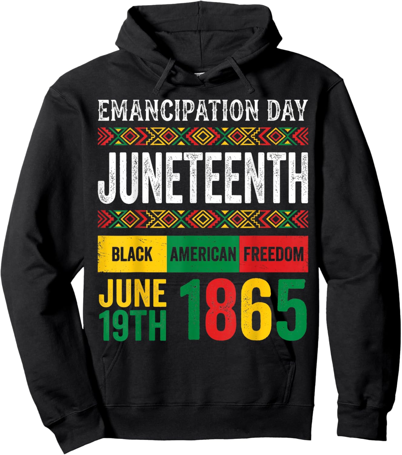 Juneteenth Celebrating Black Freedom 1865 Black History Hoodie - Hoodie | Black