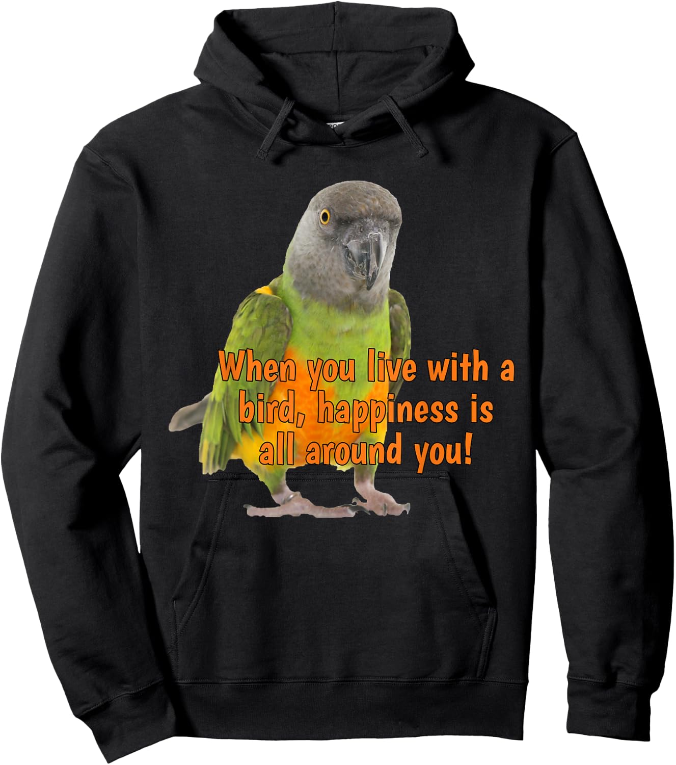 Senegal Parrot Happiness Hoodie - Hoodie | Black