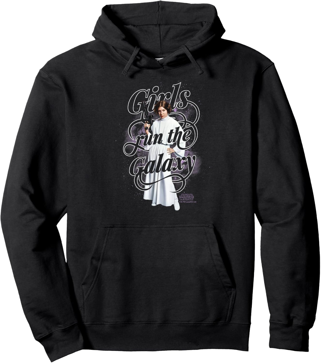Star Wars - Leia Girls Run The World Hoodie - Hoodie | Black