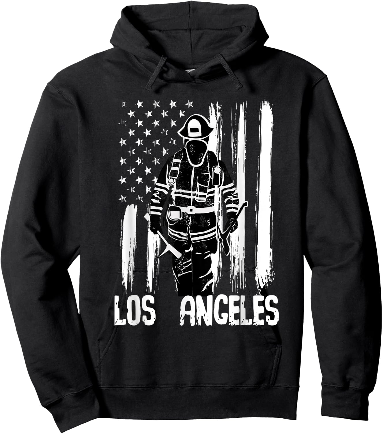 Los Angeles Firefighter Men Women Kids Gift Fireman Hoodie - Hoodie | Black