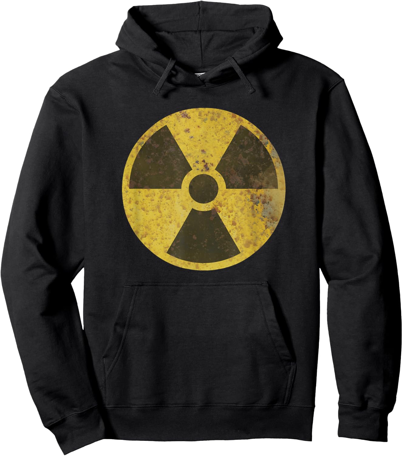 Biohazard Radioactive Symbol Old Vintage Rusted Sign Hoodie - Hoodie | Black