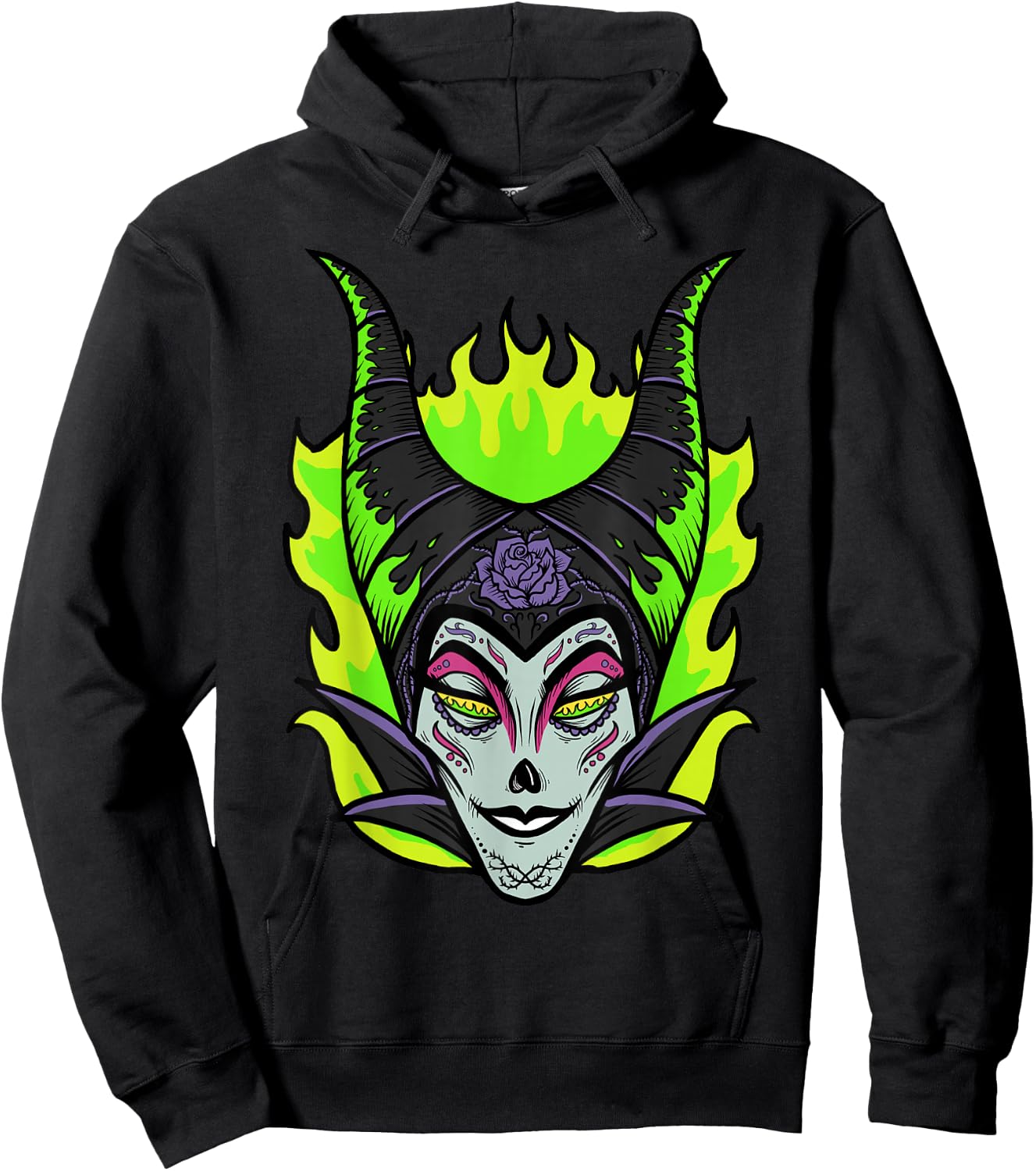 Disney Sleeping Beauty Maleficent Sugar Skull Hoodie - Hoodie | Black