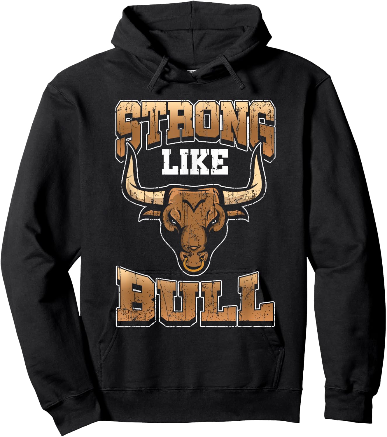 Bodybuilding Shirt - Fitness Gift Strong Like Bull Gym Hoodie - Hoodie | Black