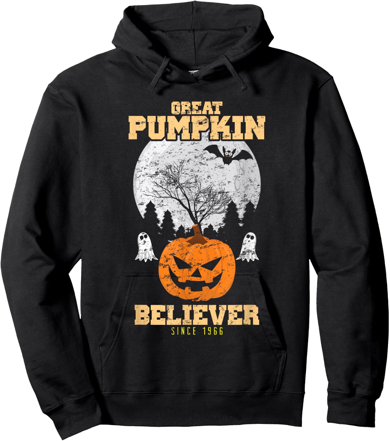 Halloween Great Pumpkin Believer Since 1966 Hoodie - Hoodie | Black
