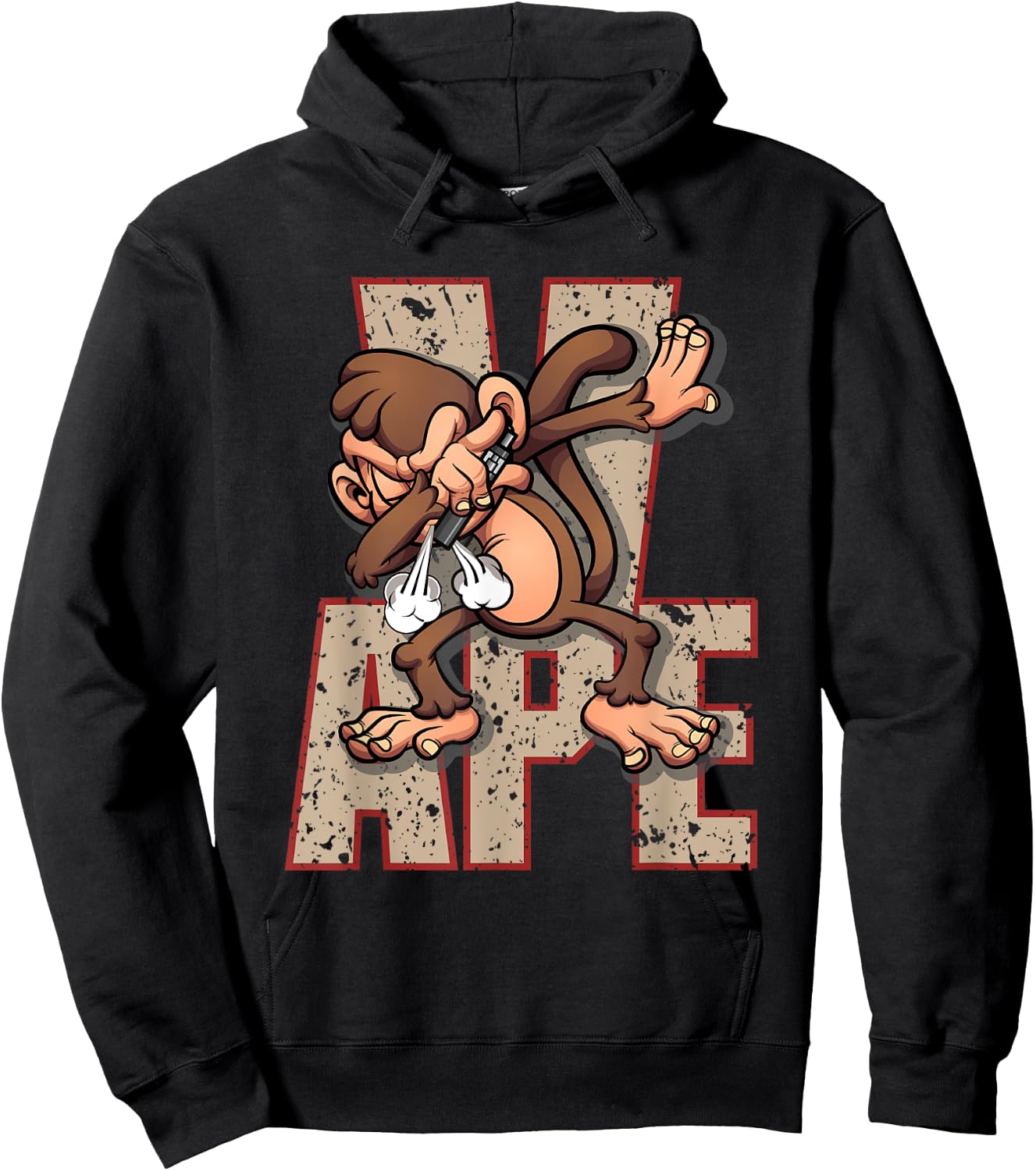 Vaping Dabbing Exhale Ape Smoking Monkey Ecig Vapor Hoodie - Hoodie | Black