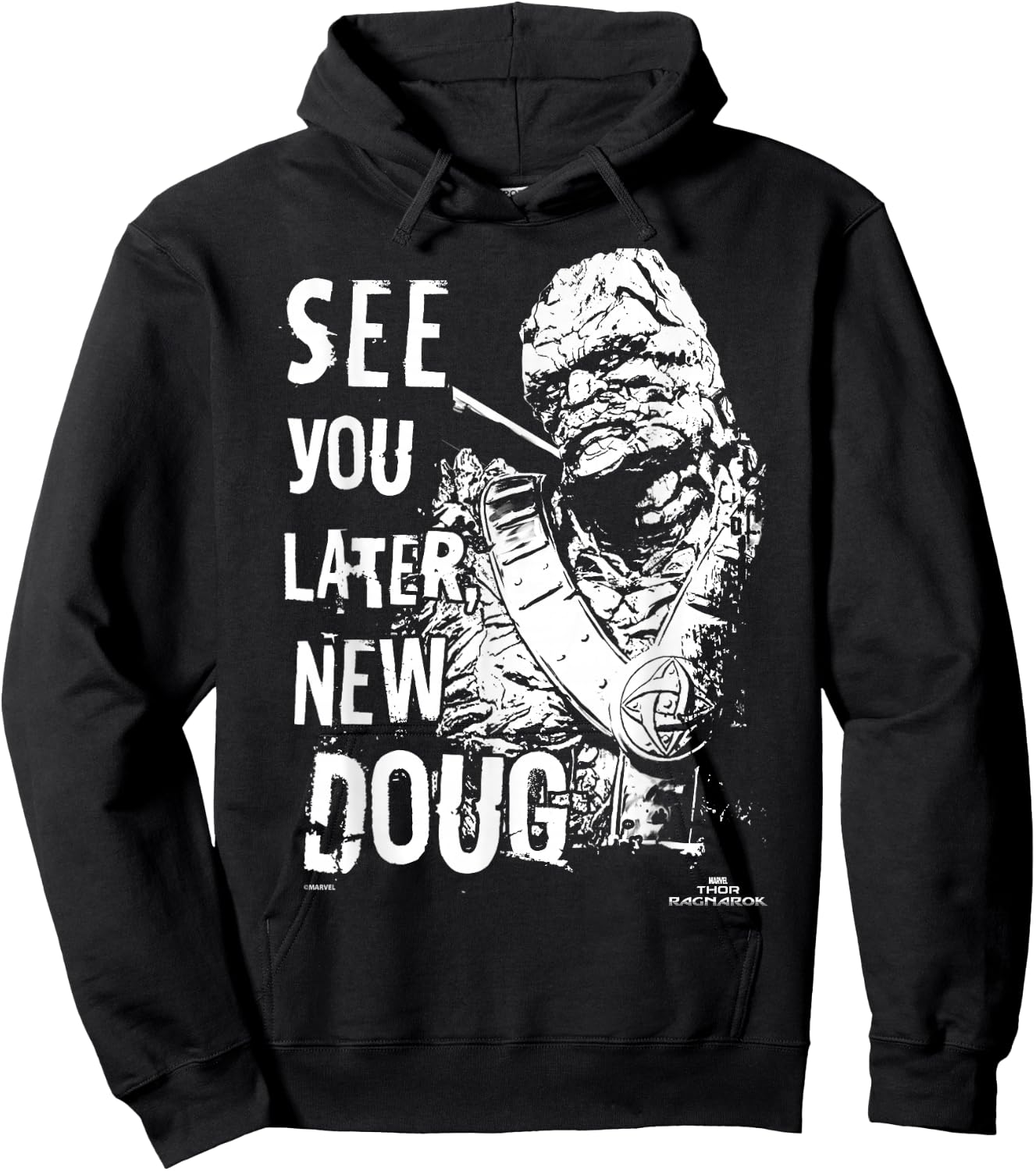 Marvel Thor Ragnarok Korg Later New Doug Hoodie - Hoodie | Black