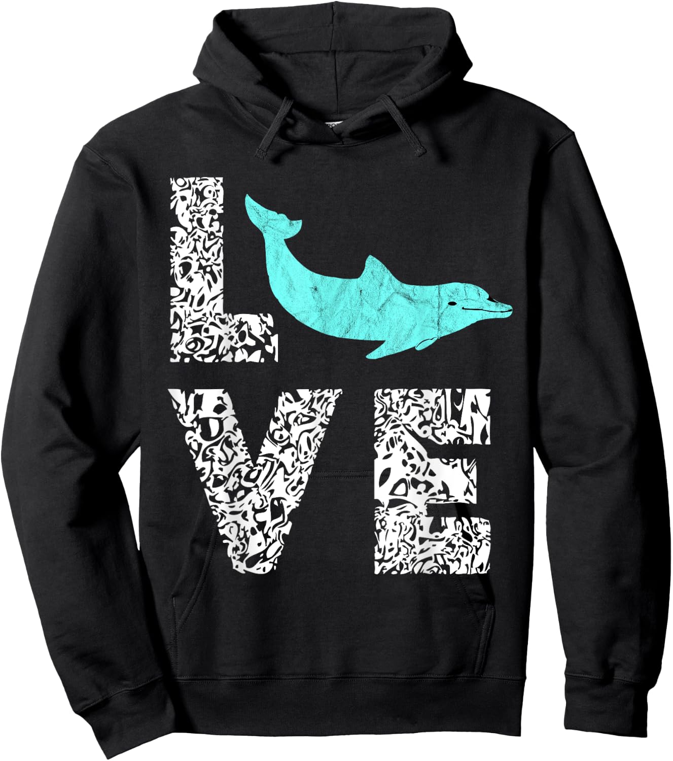 Dolphin Love Ocean Sea Life Mammals Sweet Gifts Hoodie - Hoodie | Black