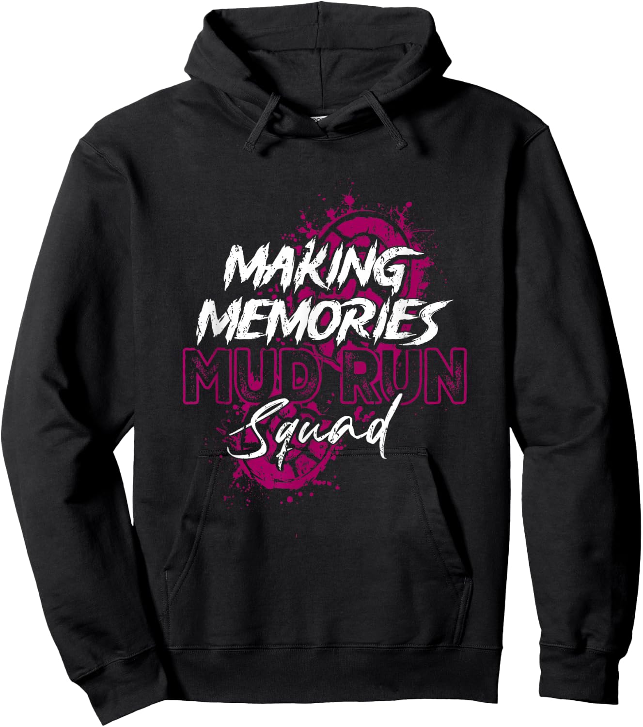 Making Memories Mud Run Squad Mud Girl Running Runner Hoodie - Hoodie | Black