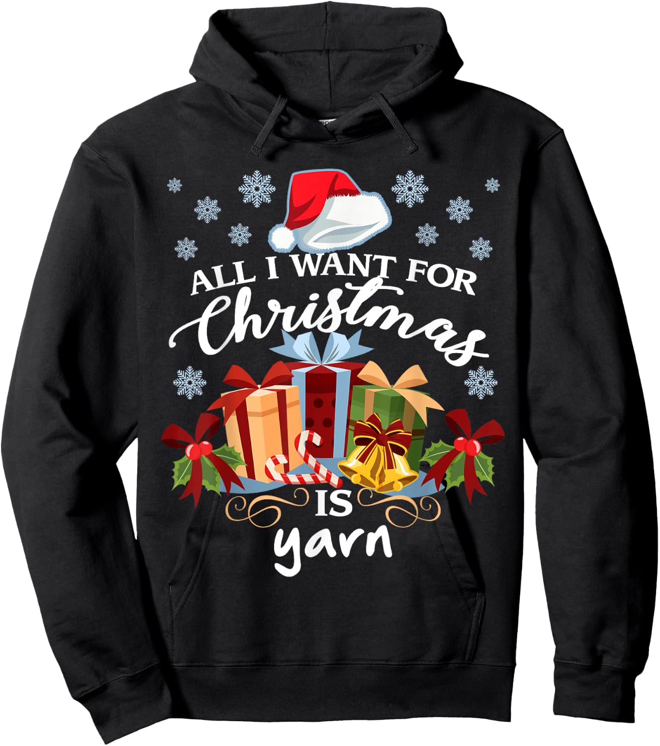 All I want for Christmas is yarn knitters Hoodie - Hoodie | Black