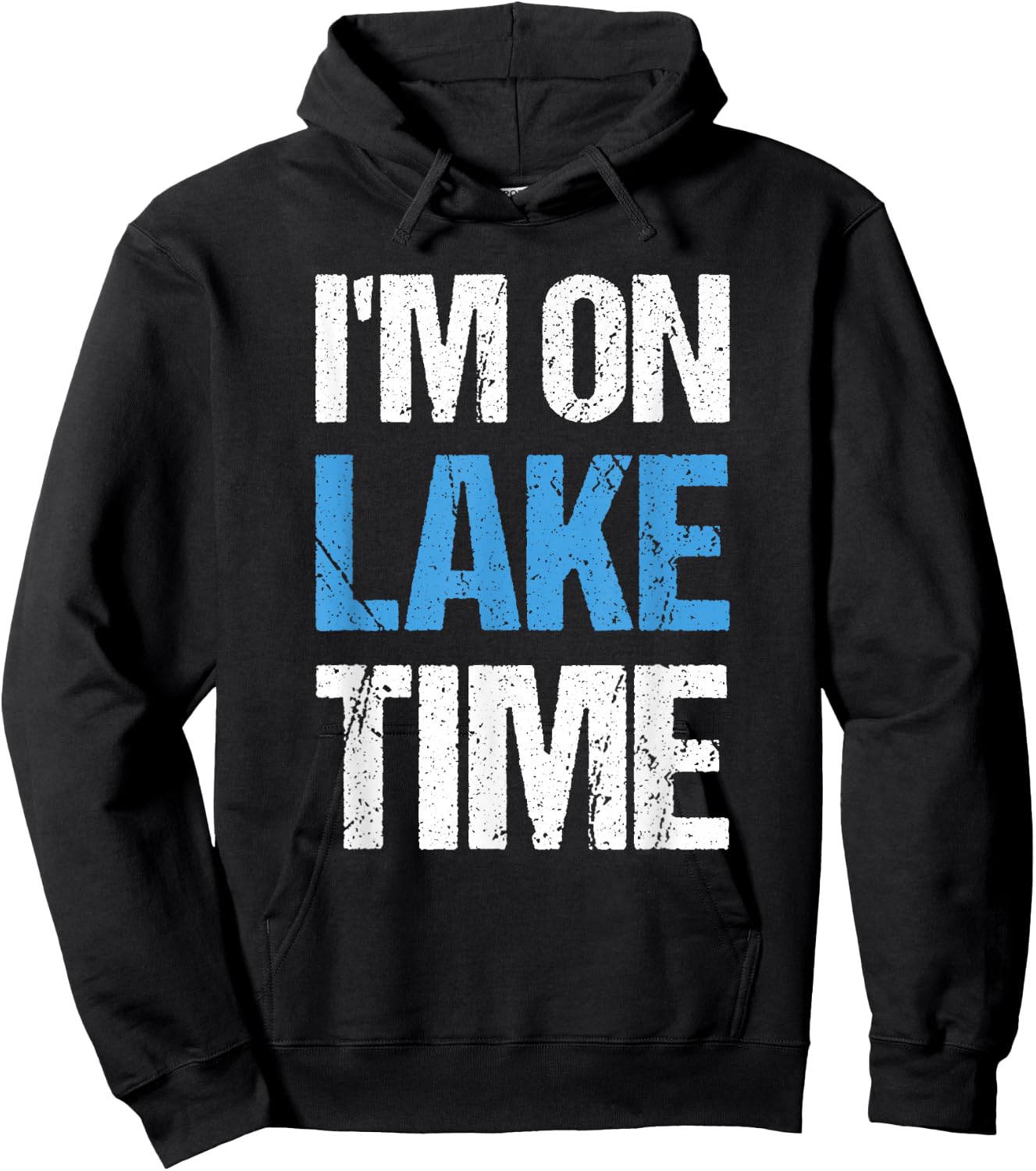 I'm On Lake Time Funny Summer Vacation Hoodie - Hoodie | Black