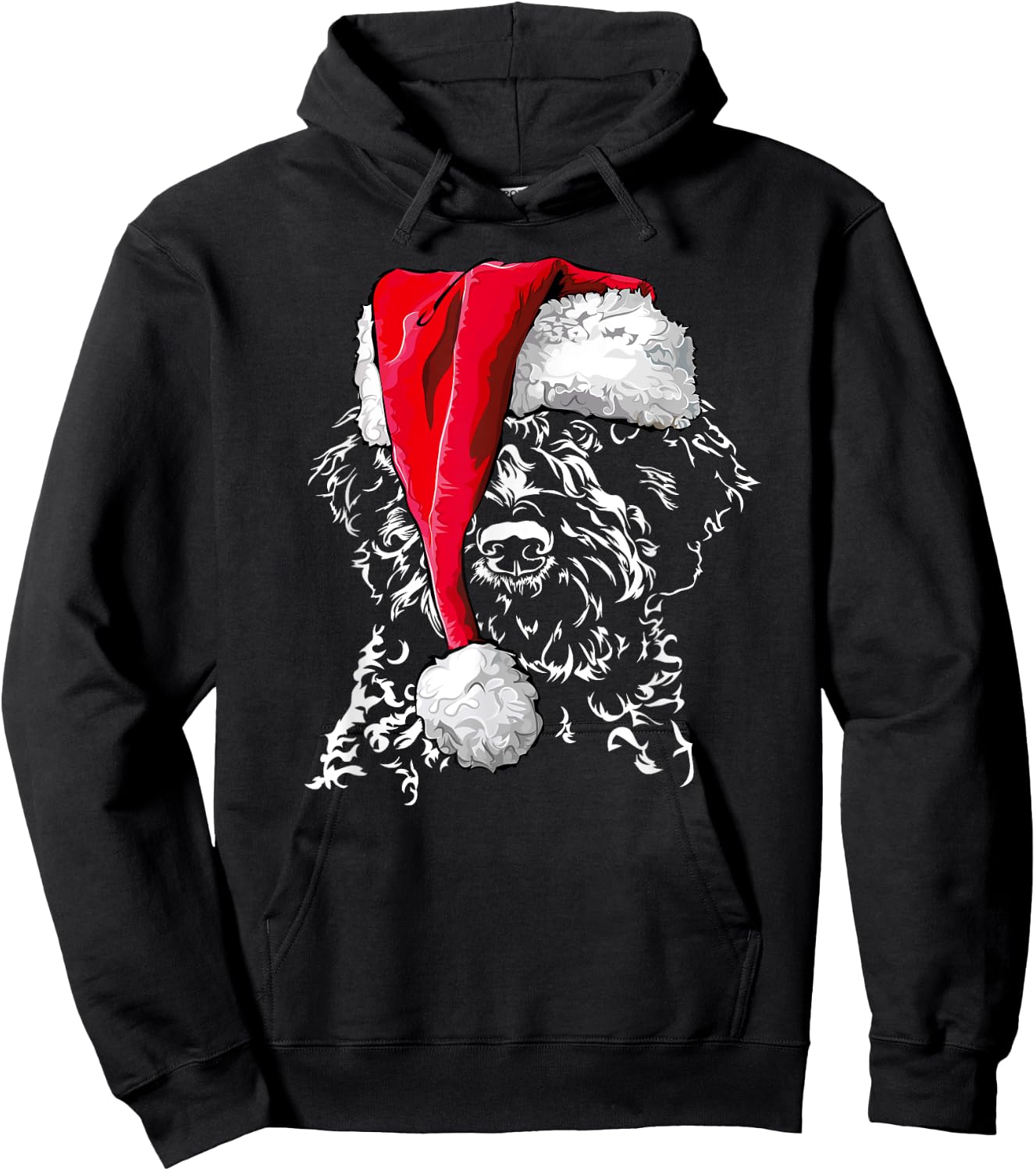 Funny Lagotto Romagnolo Santa Christmas dog mom gift present Women Girls Kids Hoodie - Hoodie | Black