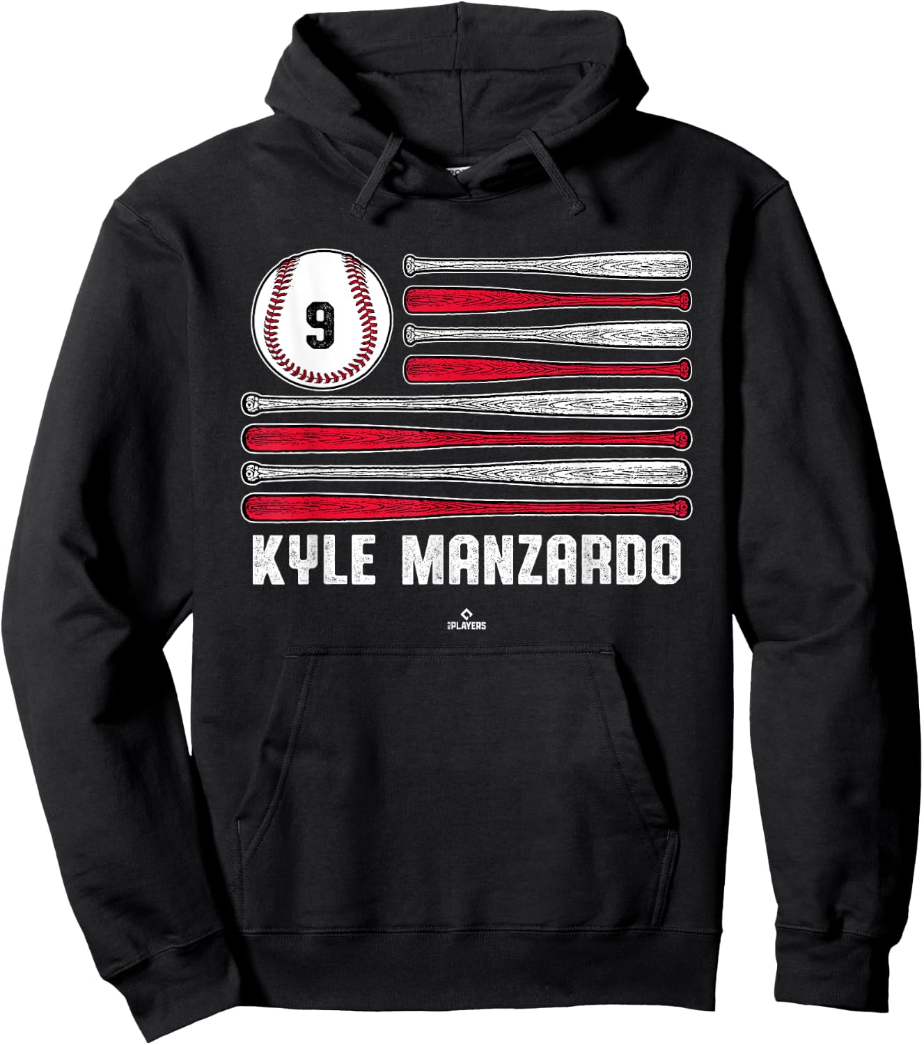 Baseball American Flag Kyle Manzardo Cleveland Baseball Hoodie - Hoodie | Black