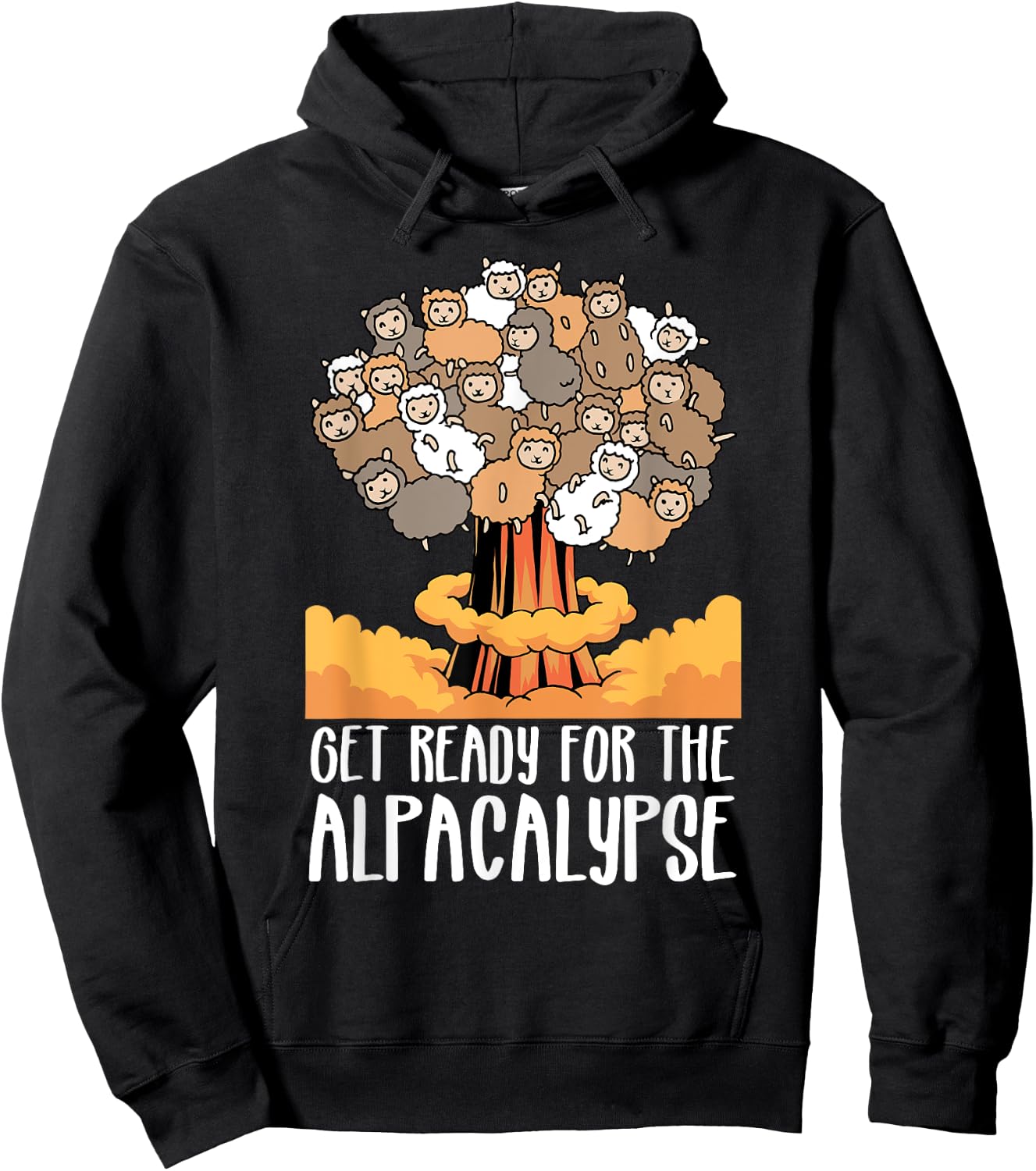 Alpacalypse Funny Alpaca Hoodie - Hoodie | Black