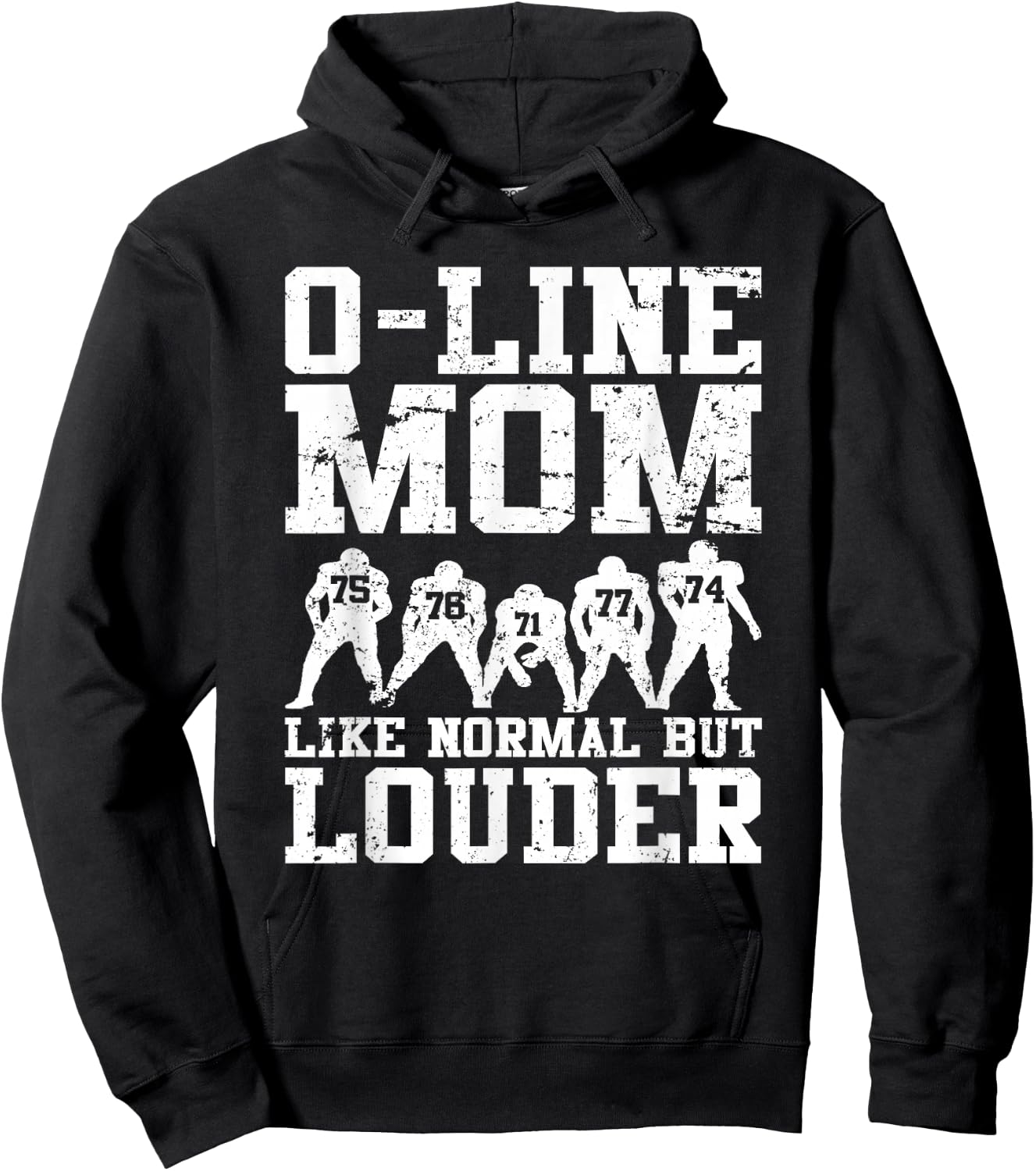 Funny Offensive Line Football Lineman Mom Hoodie - Hoodie | Black