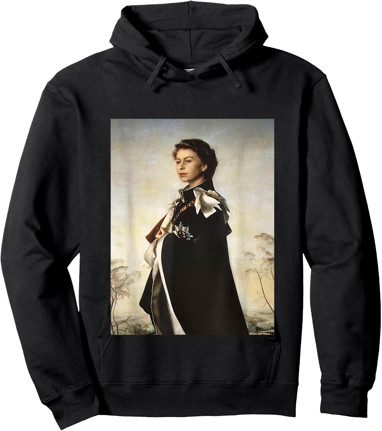 Young Monarch - Queen Elizabeth II Hoodie - Hoodie | Black