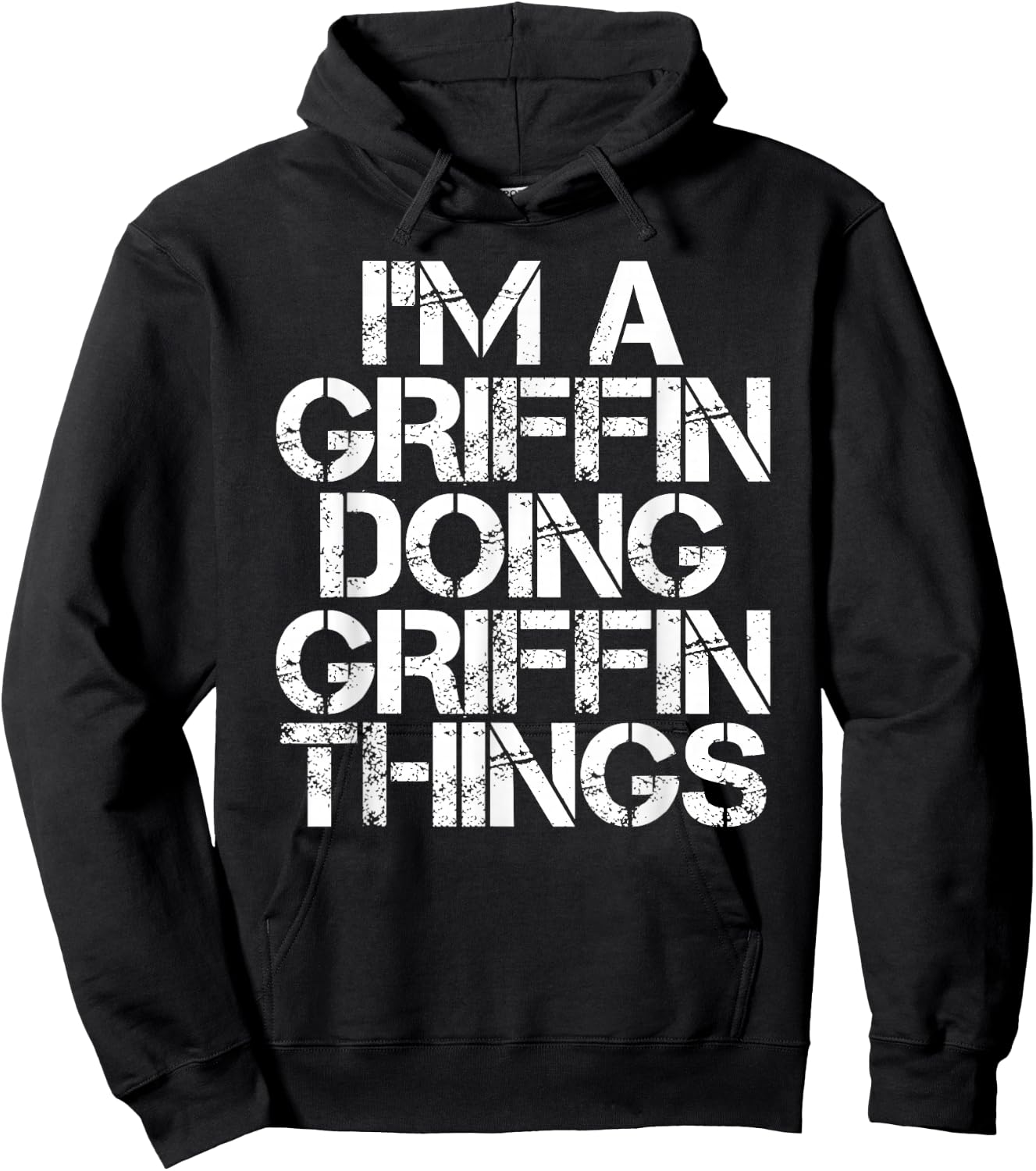 GRIFFIN Funny Surname Family Tree Birthday Reunion Gift Hoodie - Hoodie | Black