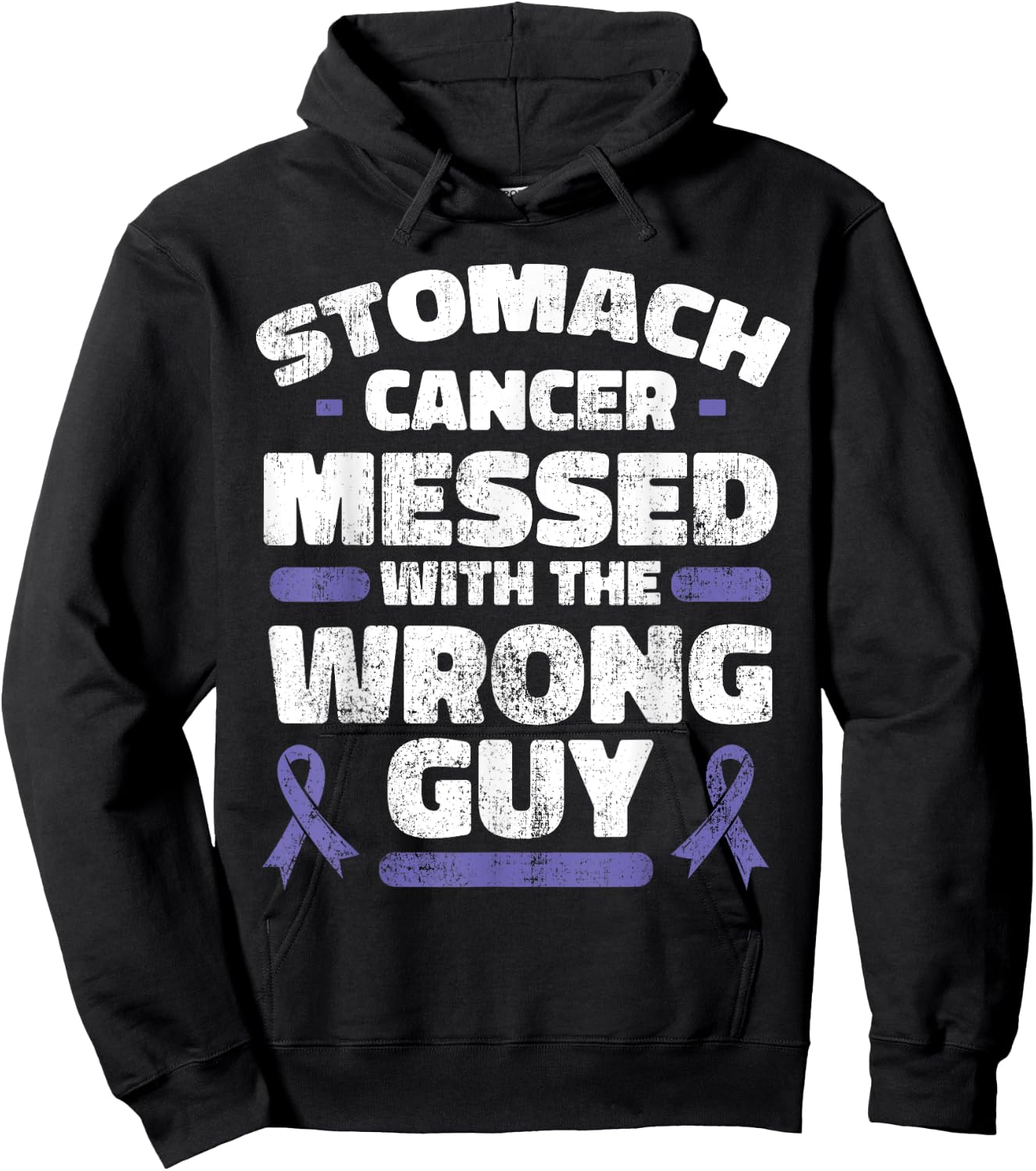 Stomach Cancer Messed With The Wrong Guy Shirt Gastric Gift Hoodie - Hoodie | Black