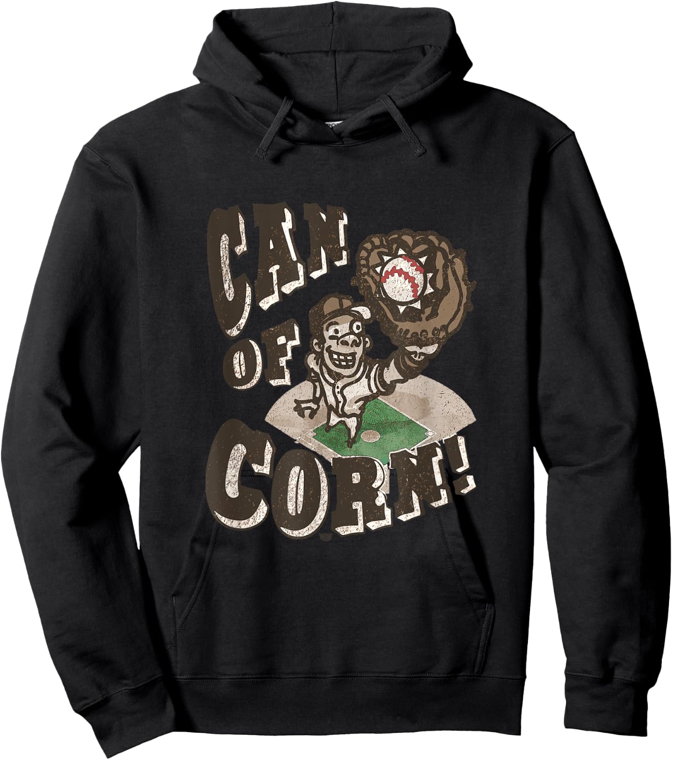 MudgeWare Can of Corn Baseball Hoodie - Hoodie | Black