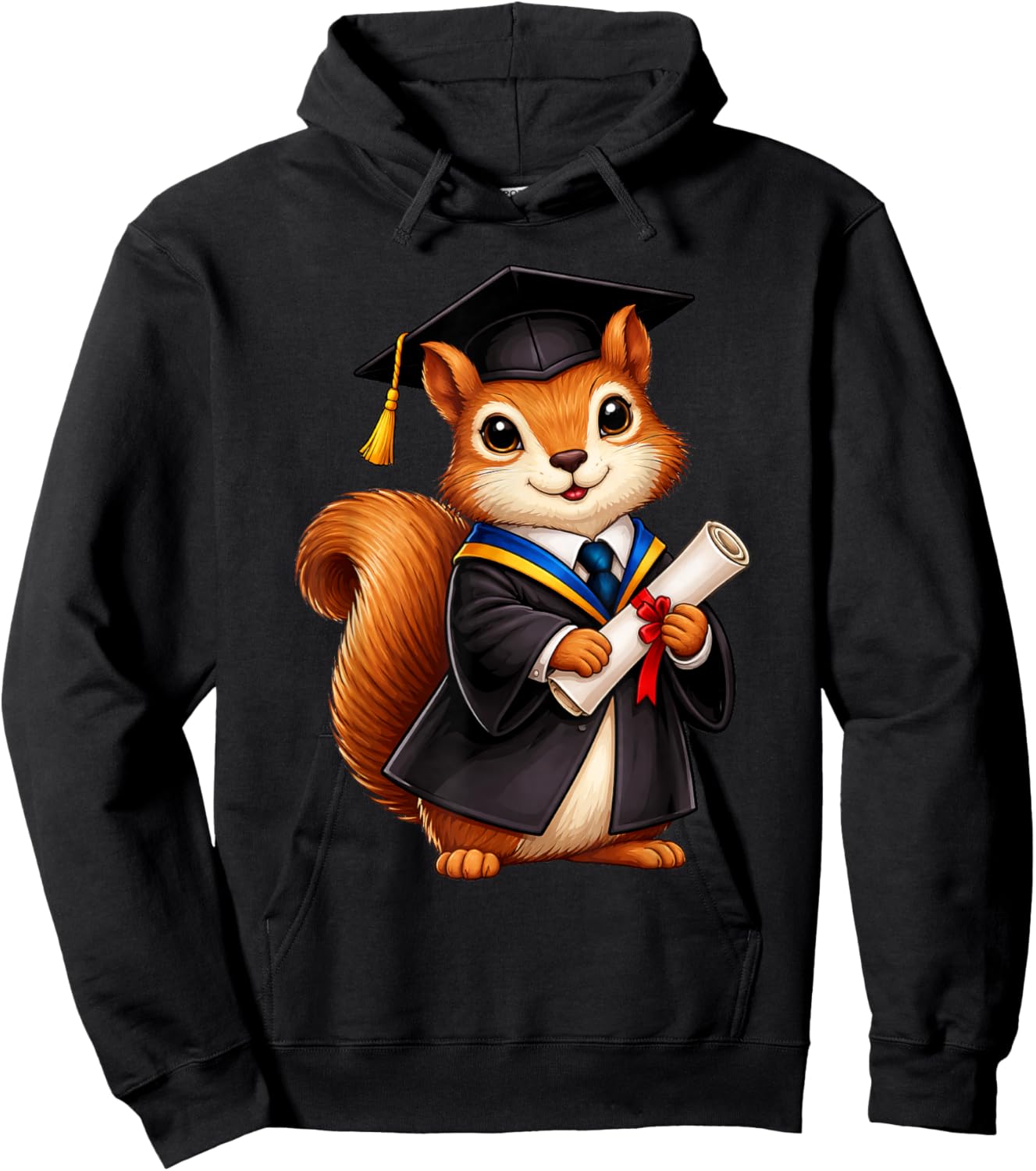 Cute Squirrel Graduation Hoodie - Hoodie | Black