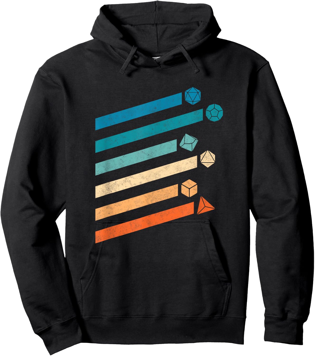 Tabletop RPG GM Game vintage D20 Dice shirt Hoodie - Hoodie | Black