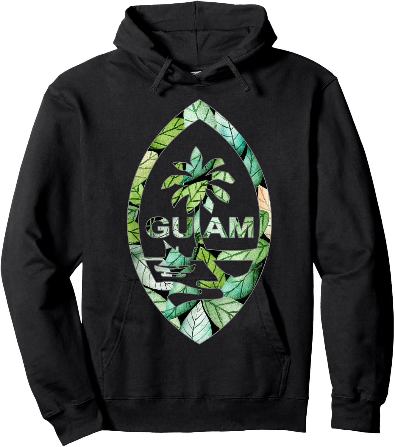 Guam Seal Jungle Style Shirt Hoodie - Hoodie | Black
