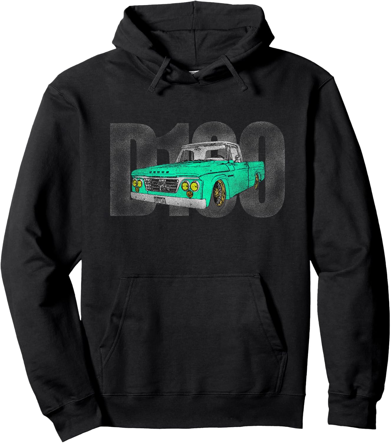 Sweptline D100 Vintage Truck Hoodie - Hoodie | Black