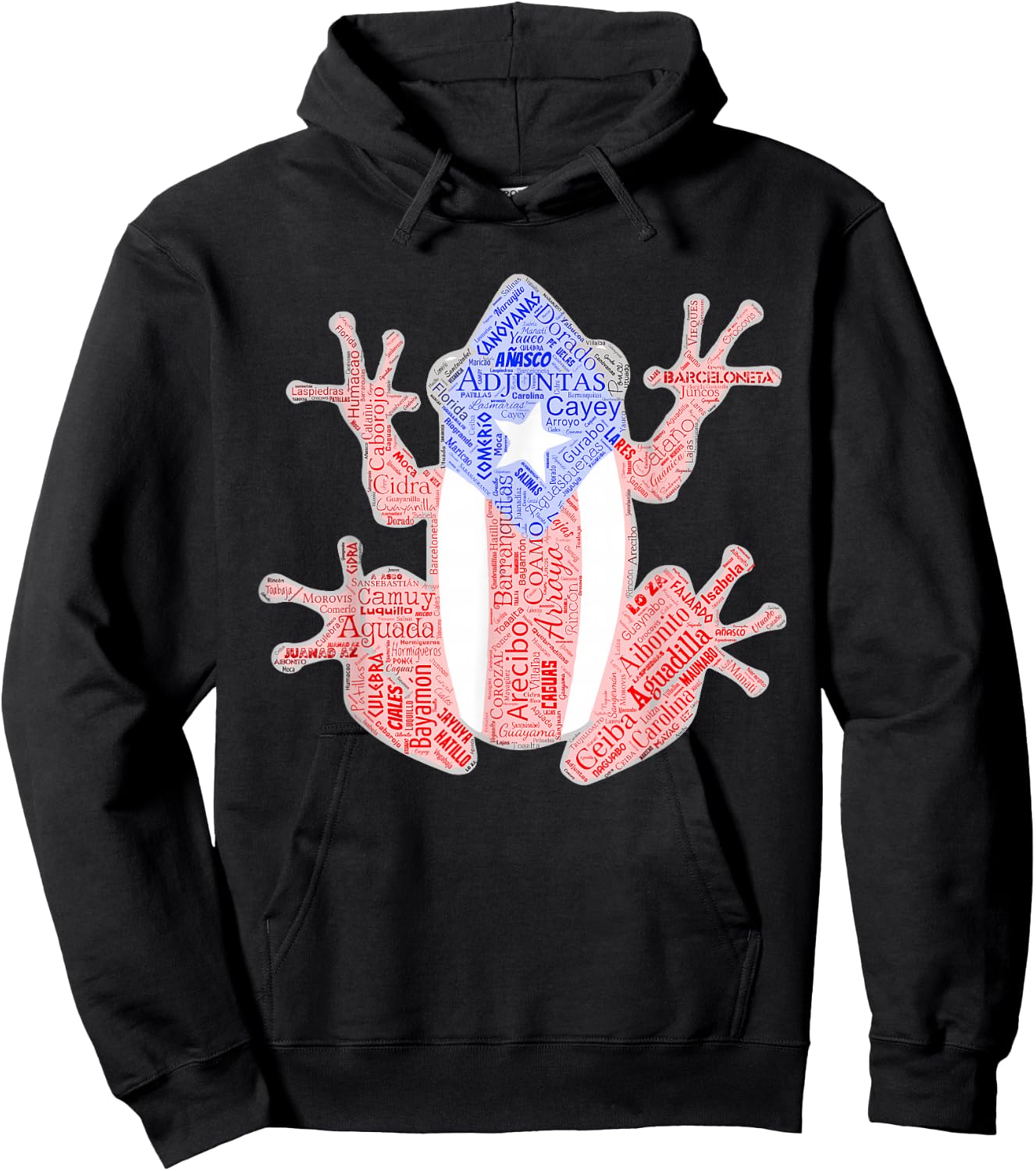 Coqui Shirt Taino Shirt Puerto Rico Flag cities Boricua Hoodie - Hoodie | Black