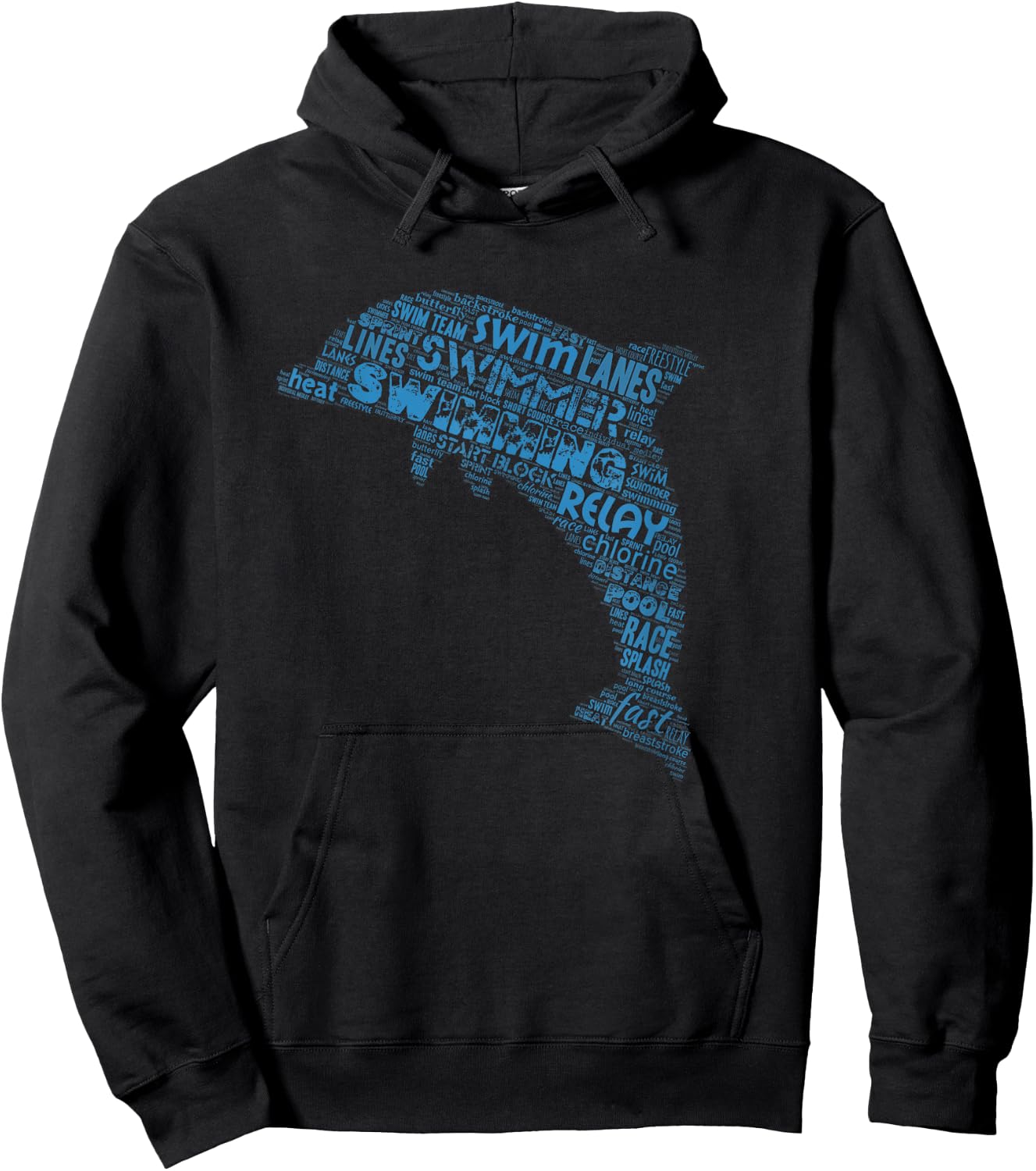 Swim Swimmer T shirt Funny Swimming Practice Dolphin Hoodie - Hoodie | Black