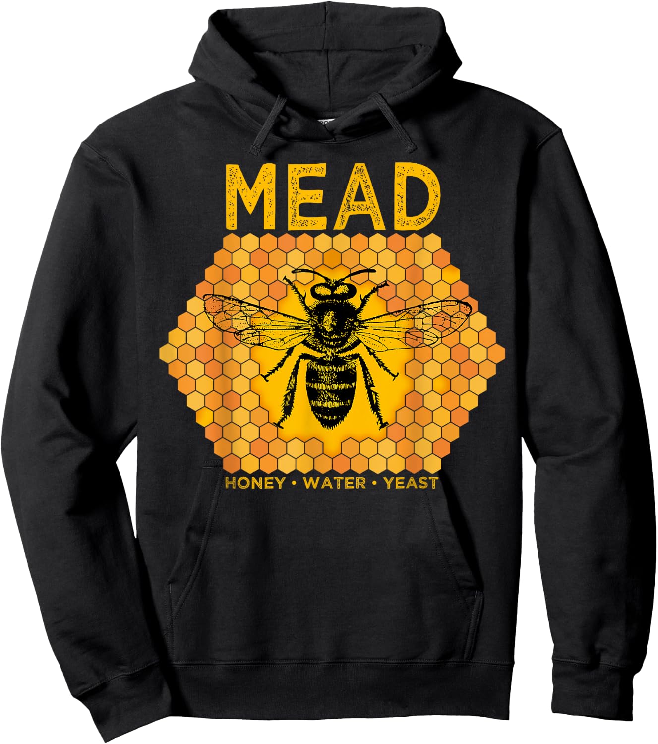 Mead by Honey Bees Meadmaking Home brewing Retro Drinking Hoodie - Hoodie | Black