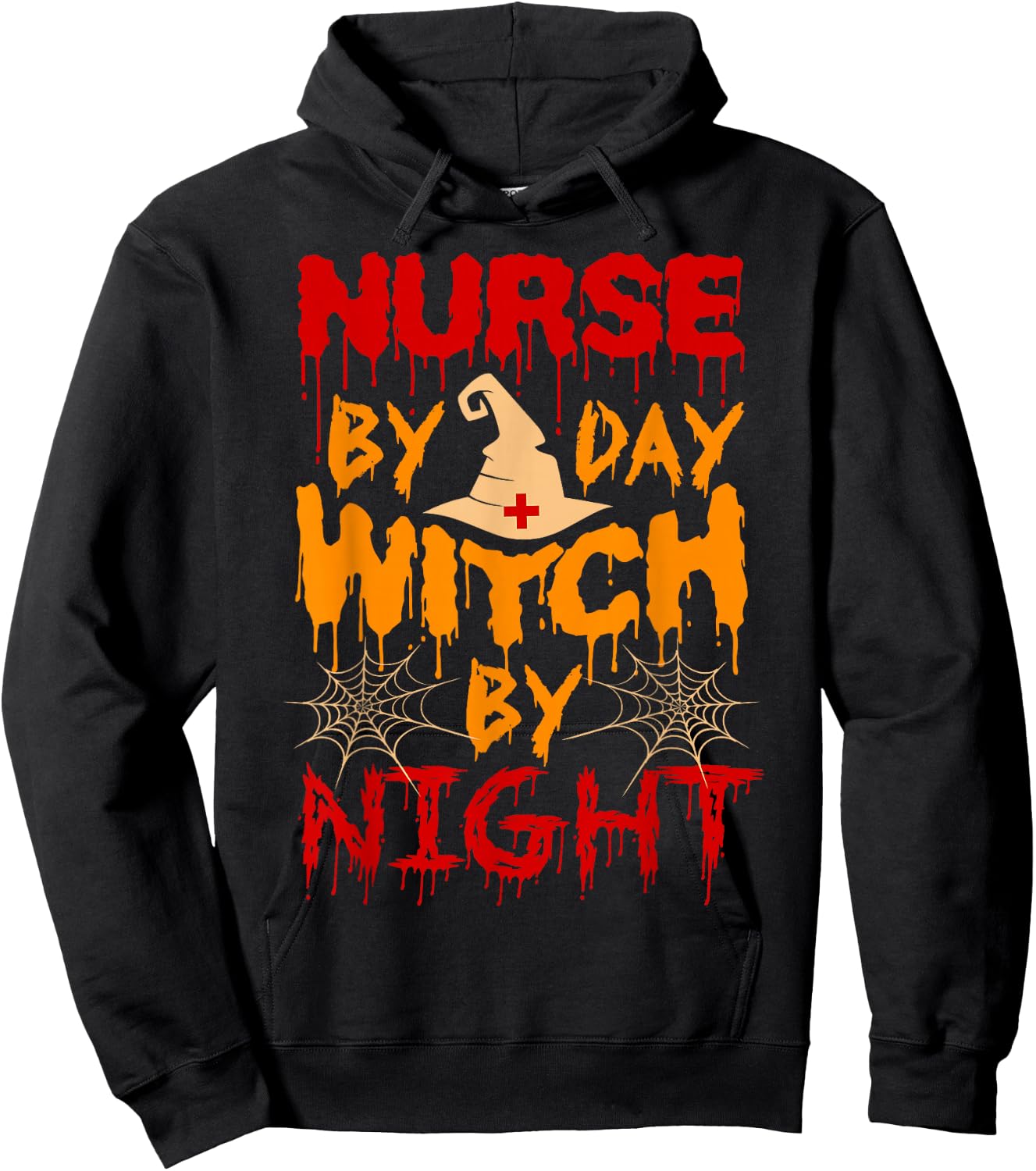 Nurse Witch Shirts Nurse By Day Witch By Night Halloween Hoodie - Hoodie | Black