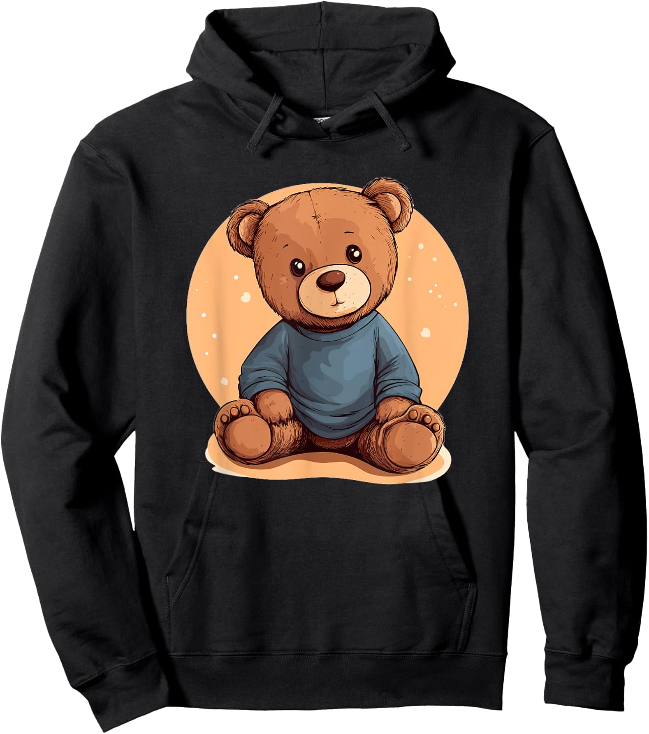 Cute Teddy Bear Graphic For Children Hoodie - Hoodie | Black