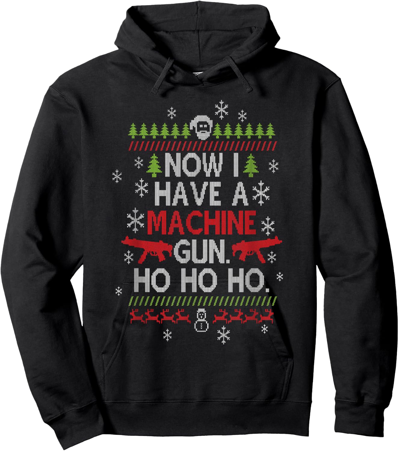 Now I Have a Machine Gun Ho Ho Ho Christmas Film Hoodie - Hoodie | Black
