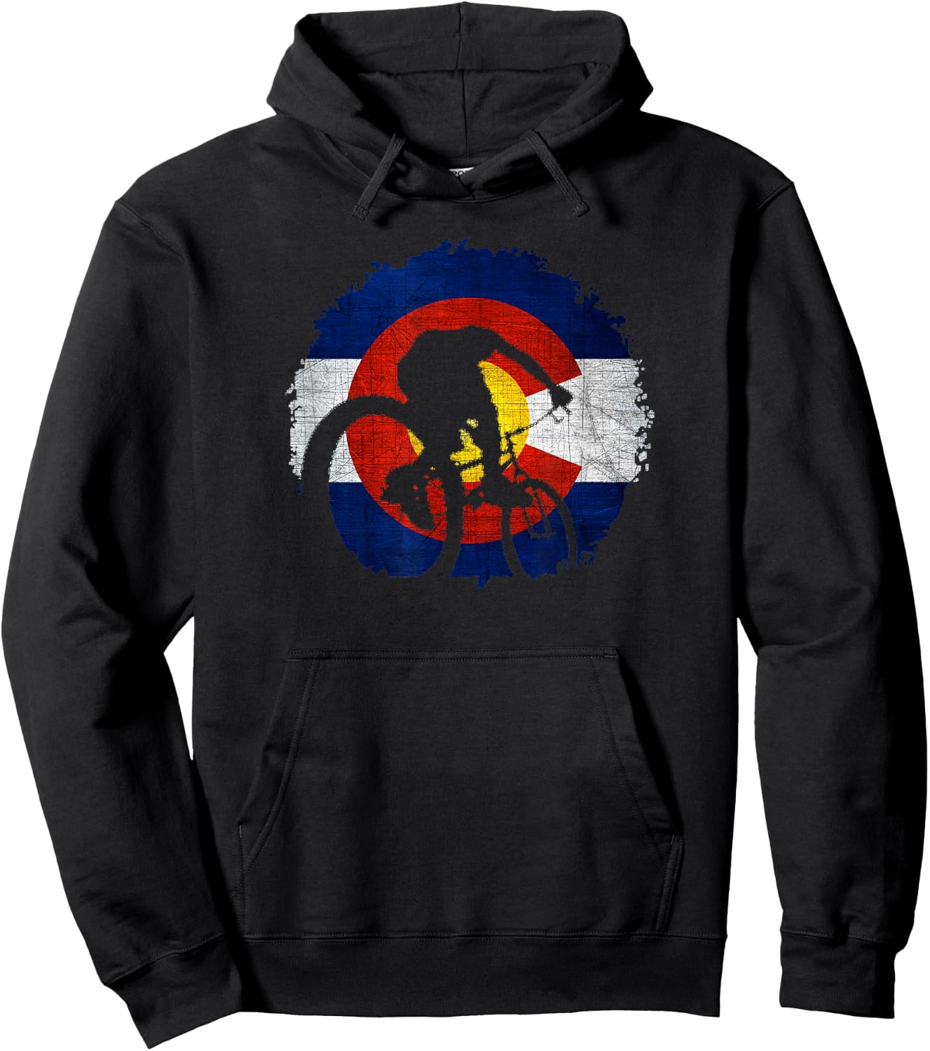 Colorado Mountain Biking, Cycling, Bicycle Hoodie - Hoodie | Black