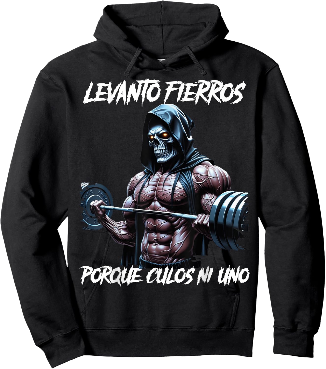 Levanto fierros porque culos ni uno Calacas chidas gym Hoodie - Hoodie | Black