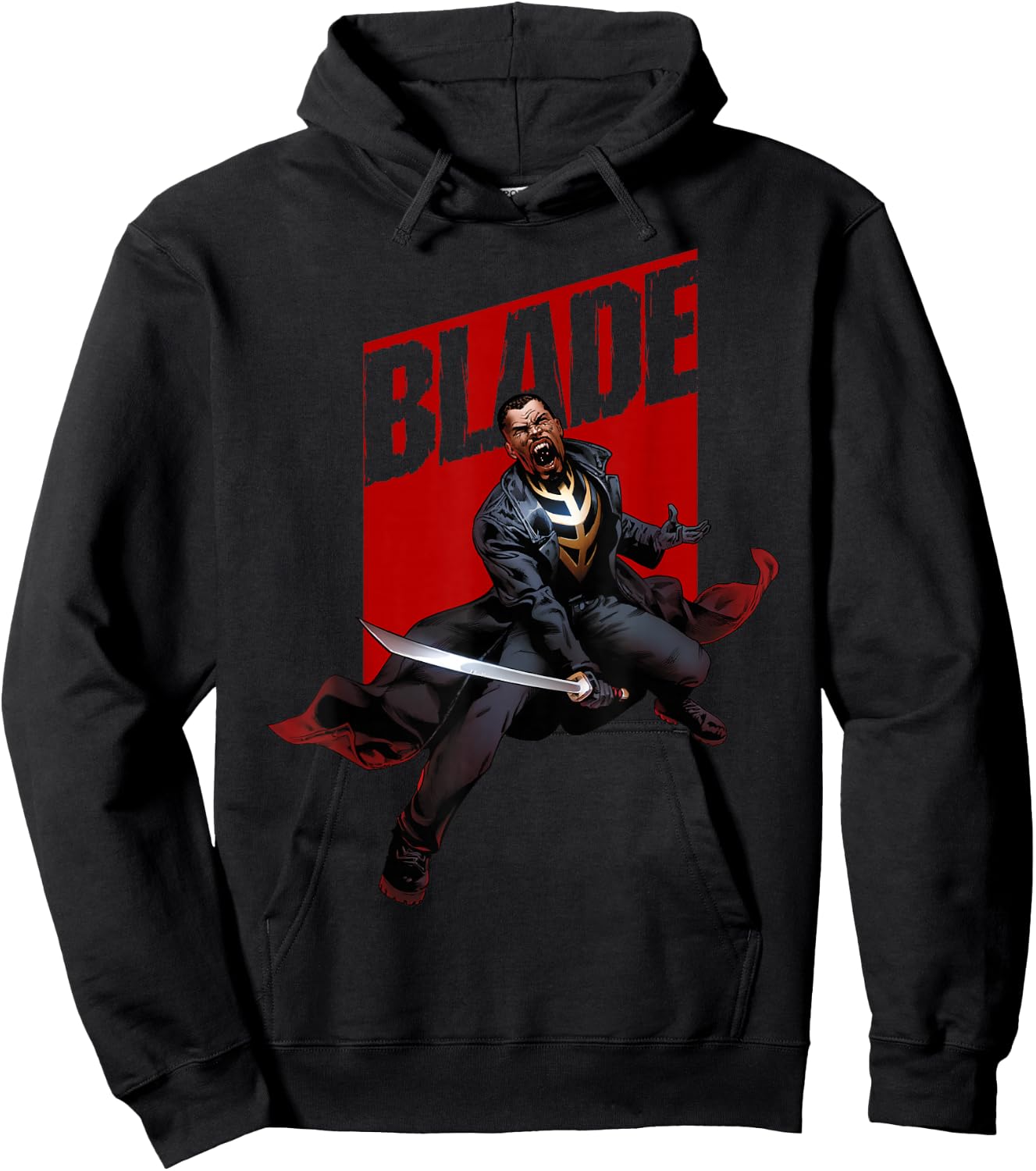 Marvel Blade The Vampire Hunter Intimidating Shout Hoodie - Hoodie | Black