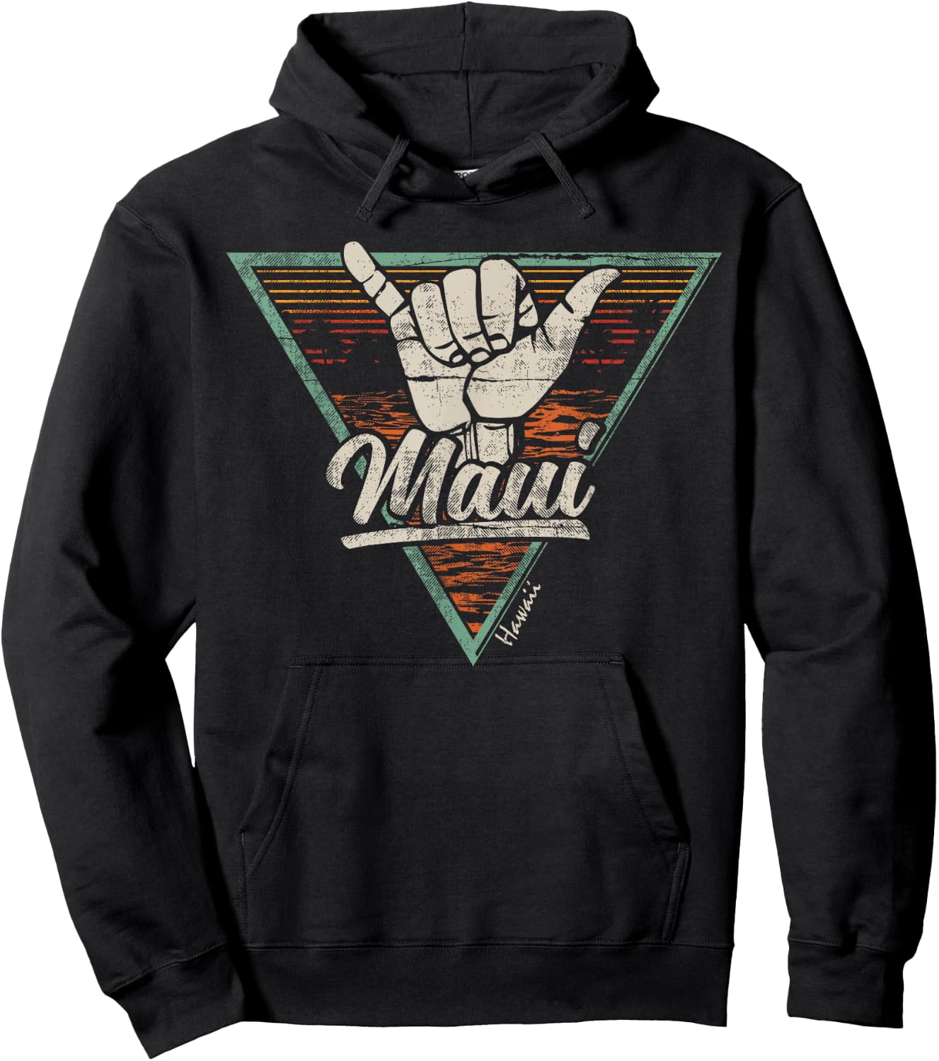 Vintage Shaka Maui Hawaii Shirt - Maui HI Shirt Hoodie - Hoodie | Black