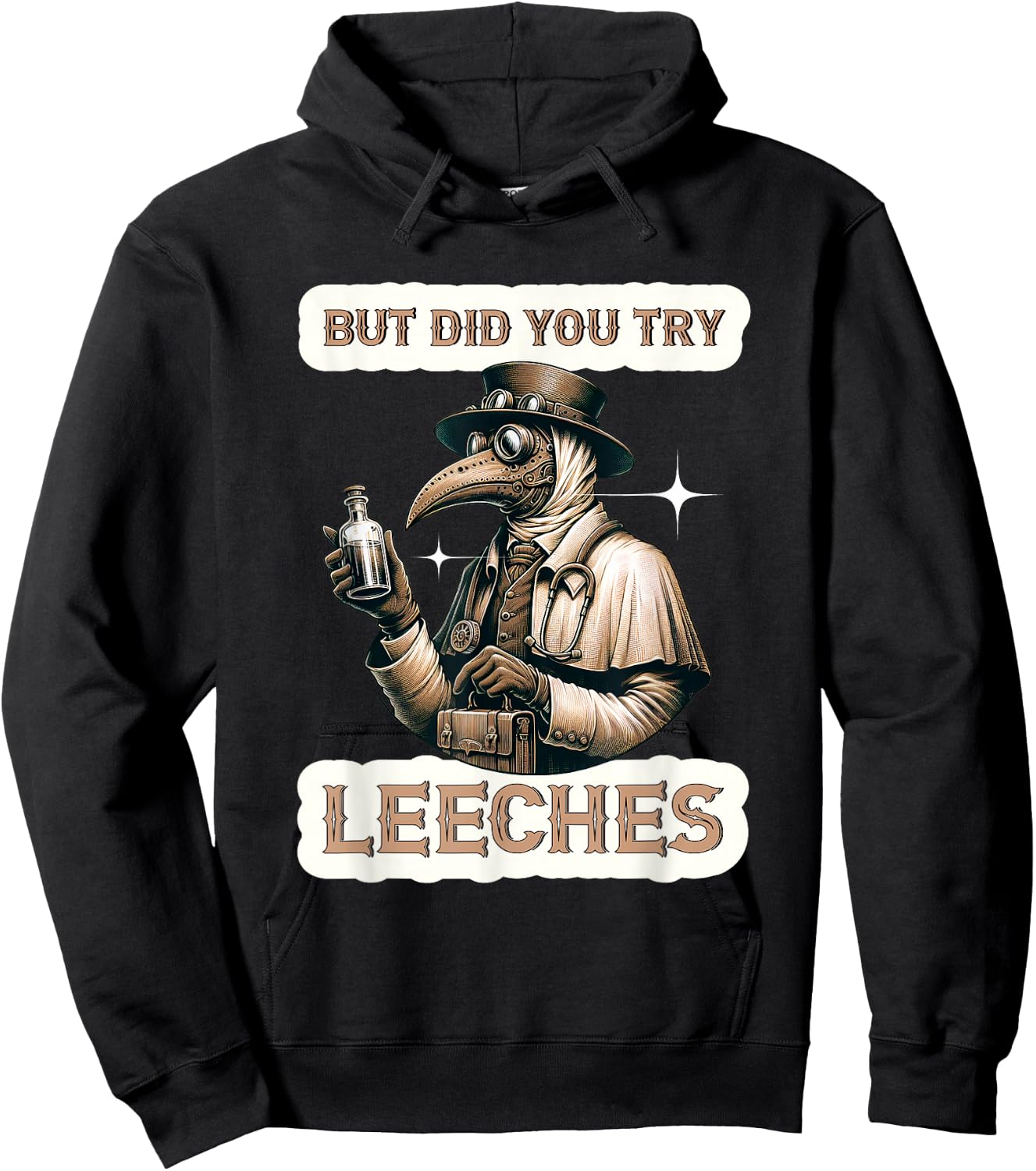 Steampunk Plague Doctor Gothic Style Plague Doctor Hoodie - Hoodie | Black
