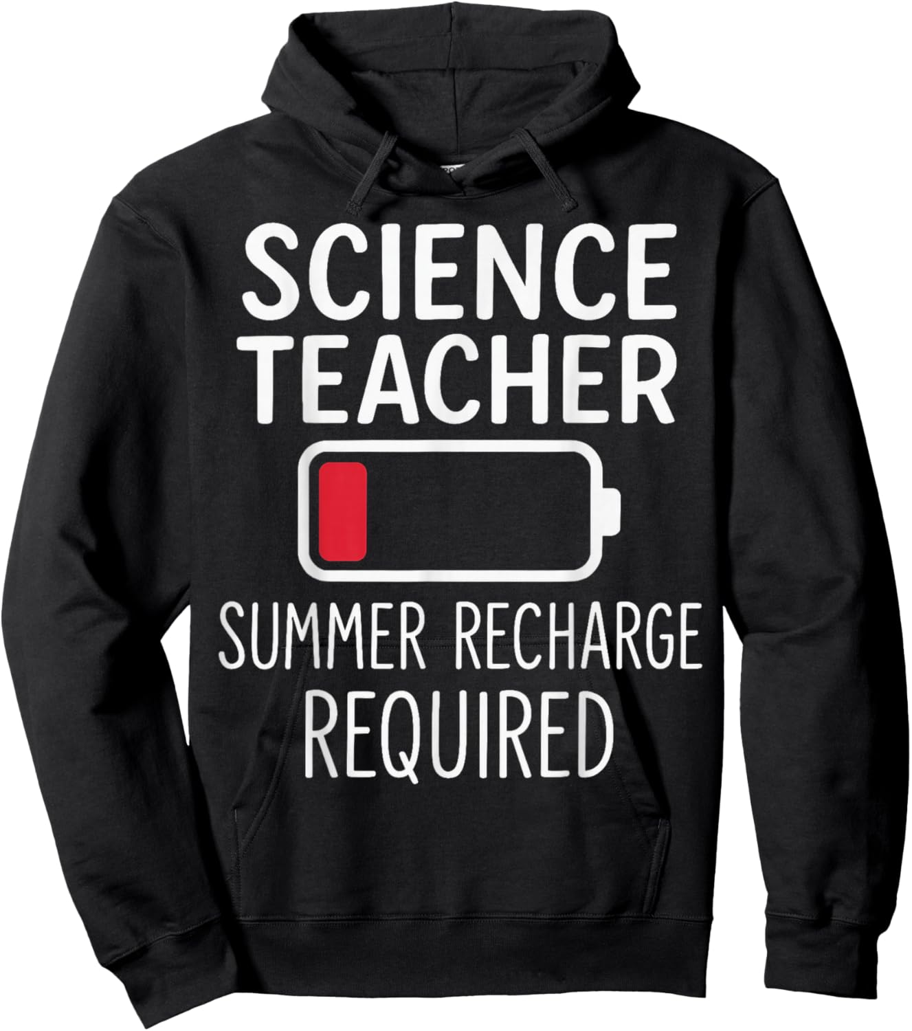 Science Teacher Summer Recharge Required End of Year School Hoodie - Hoodie | Black