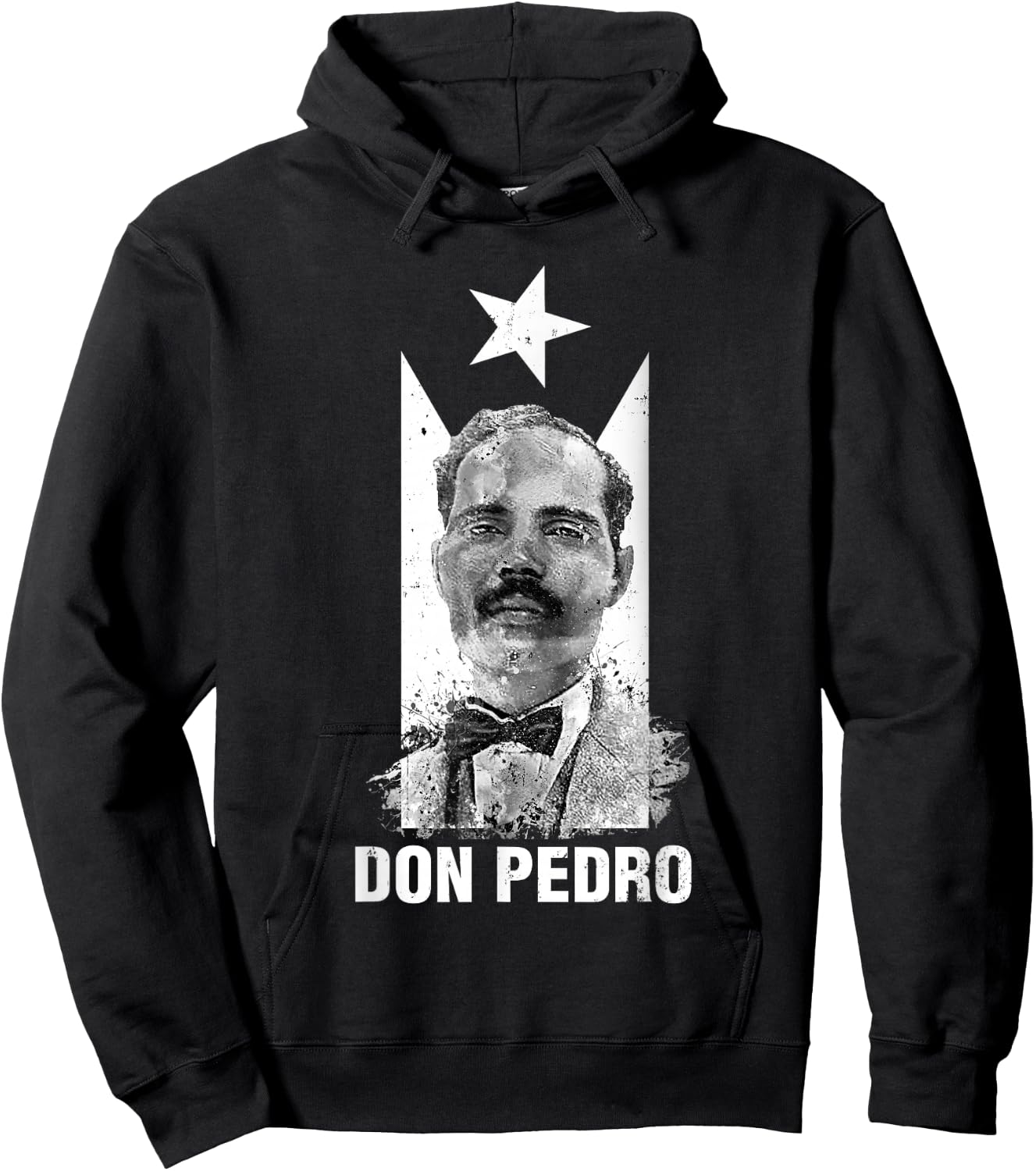 Pedro Albizu Campos Black Puerto Rico Flag Don Pedro Hoodie - Hoodie | Black